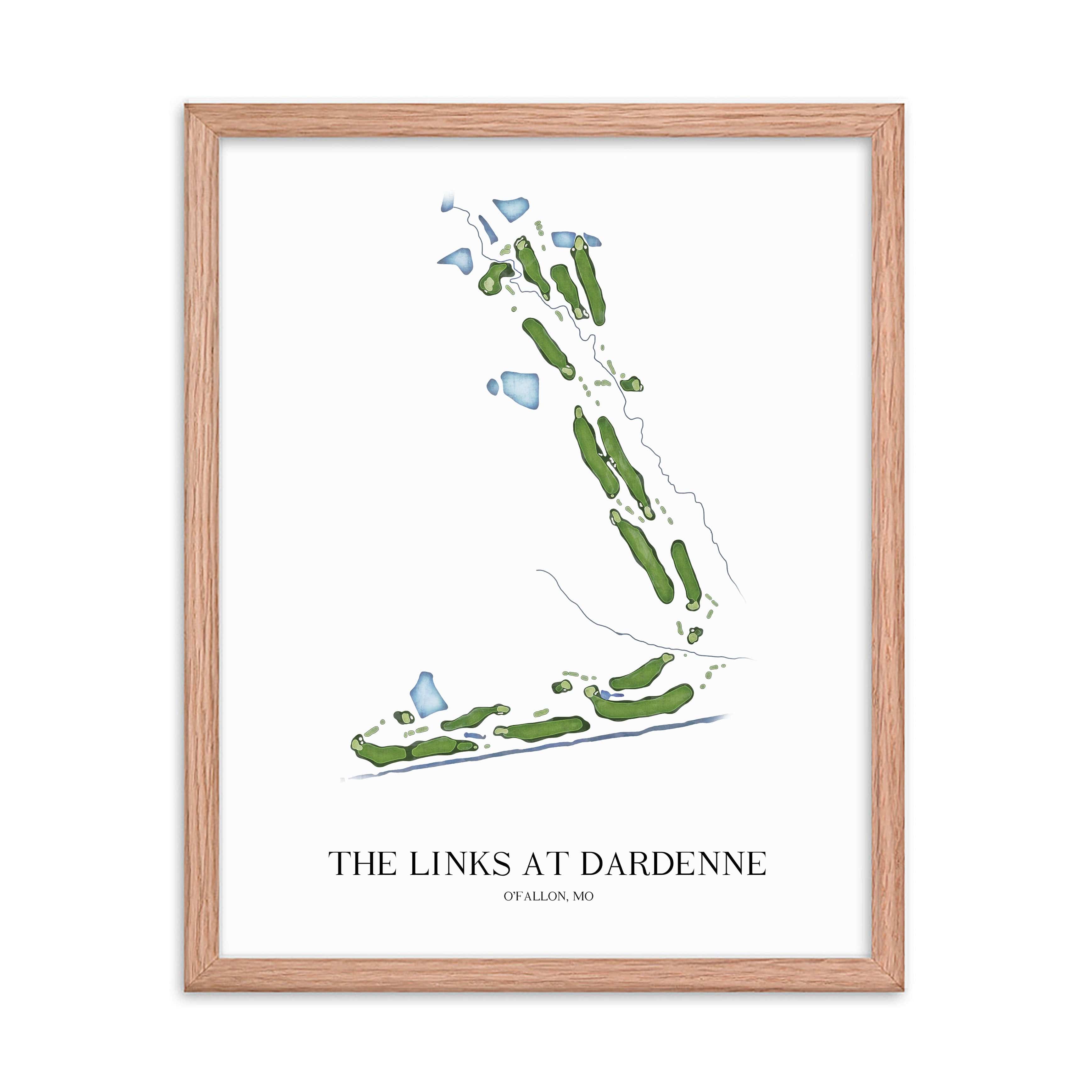 The 19th Hole Golf Shop - Golf Course Prints - The Links at Dardenne Golf Course Map Golf Map
