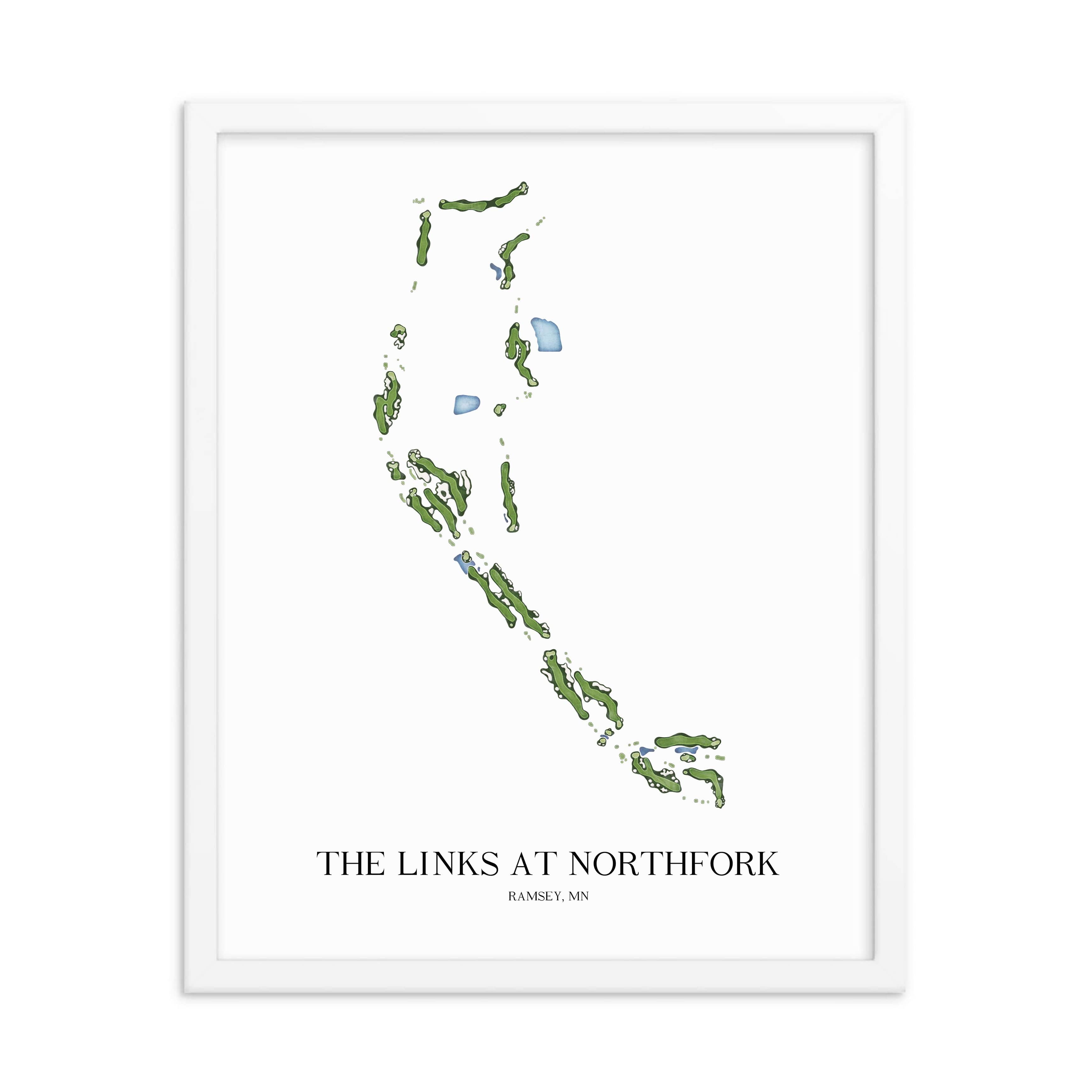 The 19th Hole Golf Shop - Golf Course Prints - The Links at Northfork Golf Course Map Golf Map