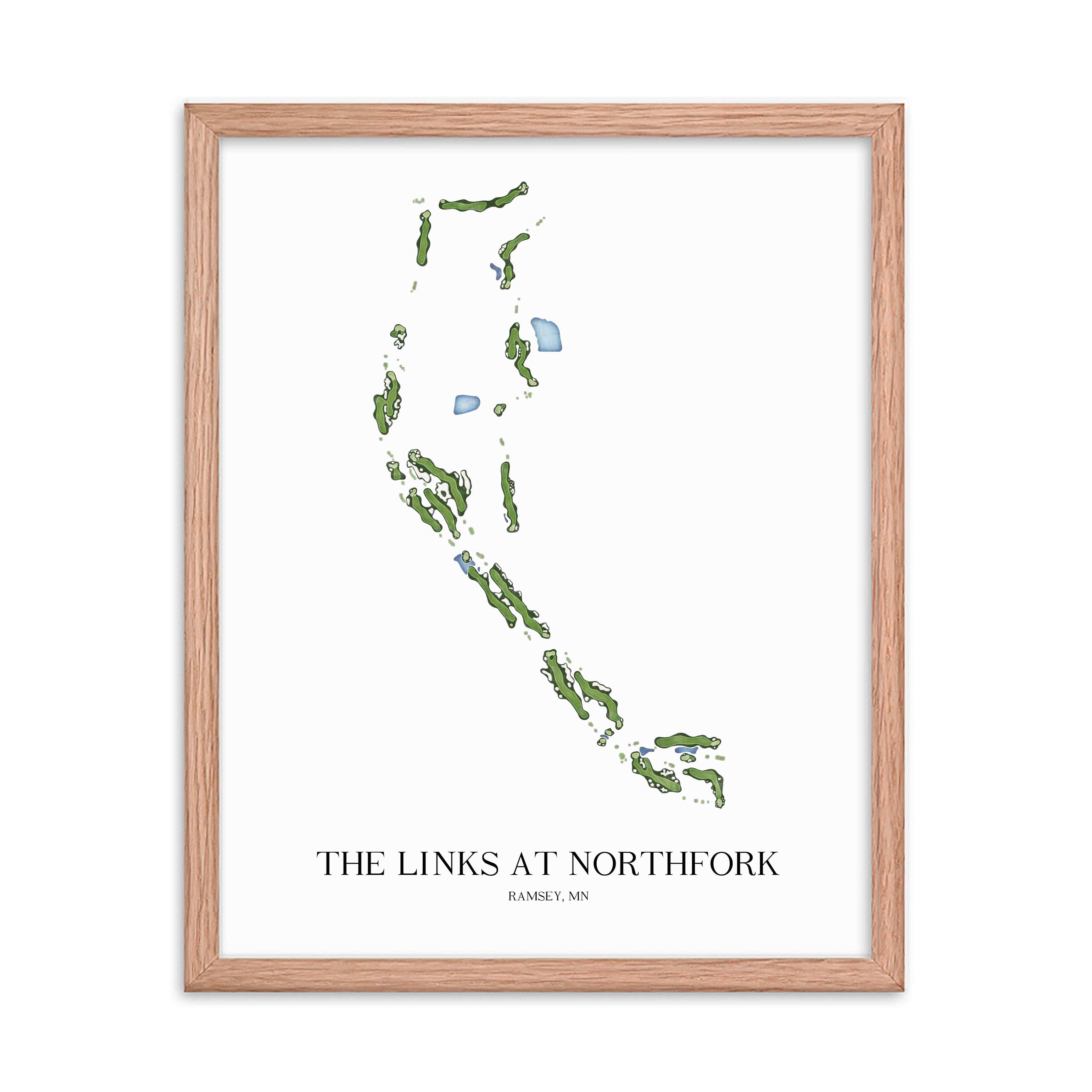 The 19th Hole Golf Shop - Golf Course Prints - The Links at Northfork Golf Course Map Golf Map