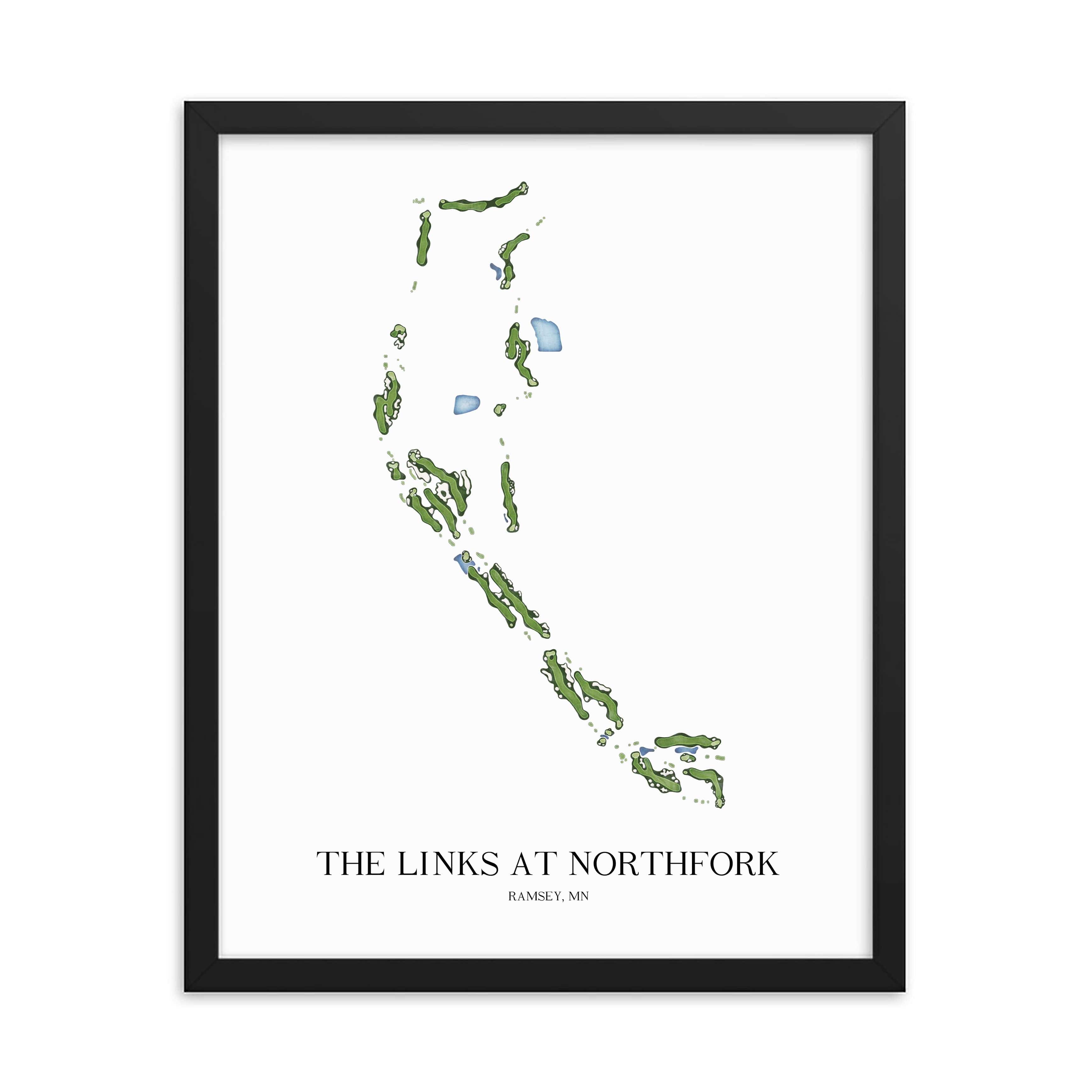 The 19th Hole Golf Shop - Golf Course Prints - The Links at Northfork Golf Course Map Golf Map
