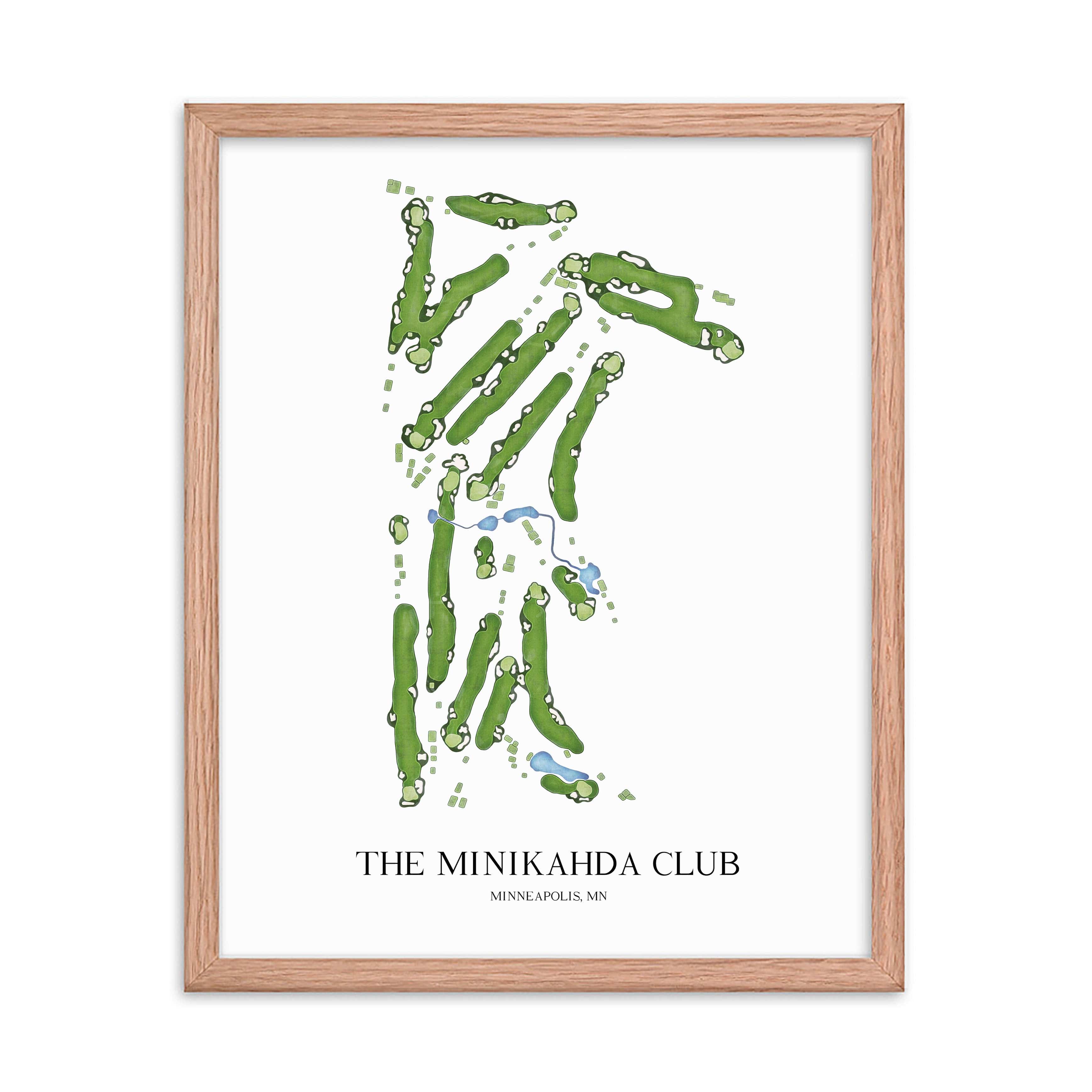 The 19th Hole Golf Shop - Golf Course Prints - The Minikahda Club Golf Course Map Golf Map