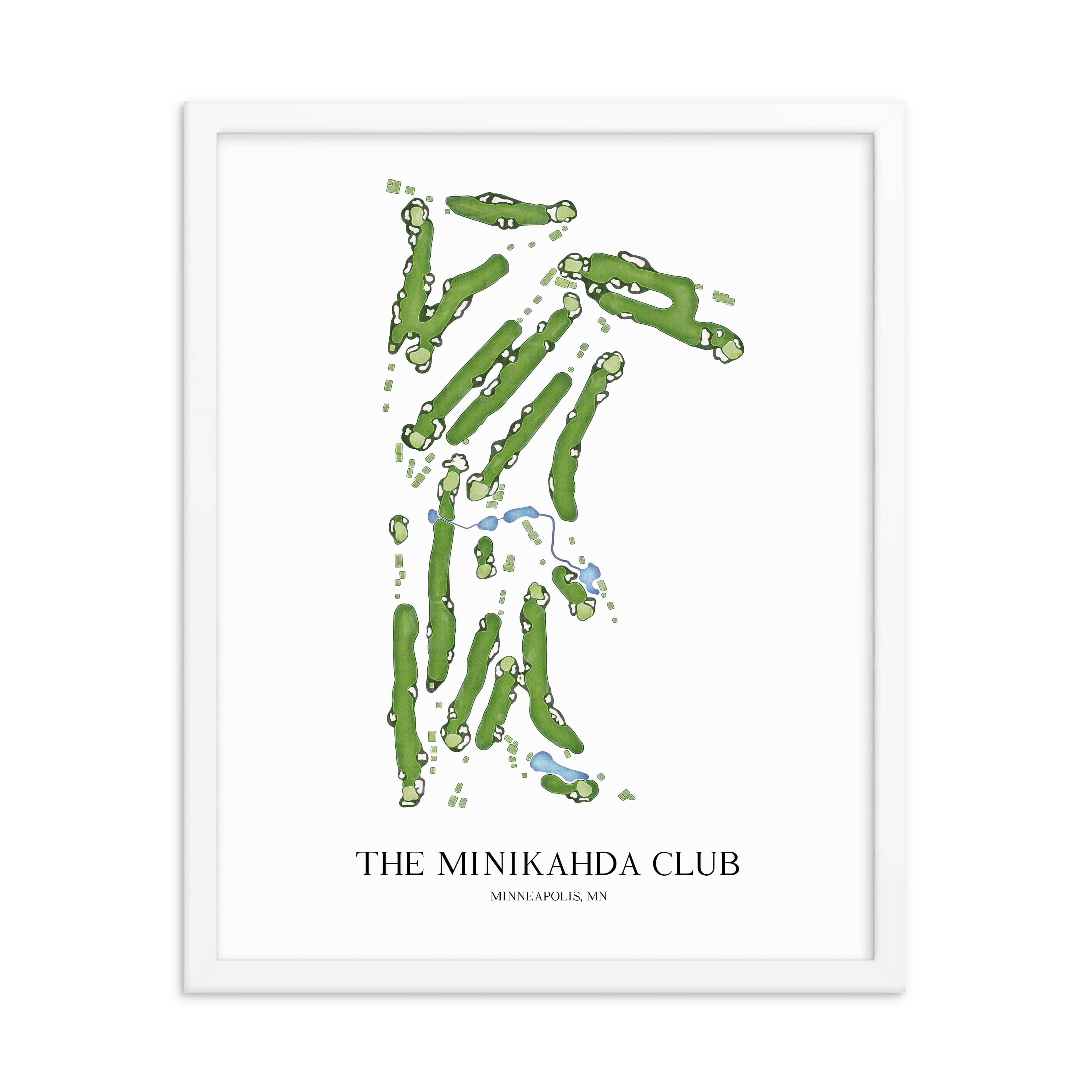 The 19th Hole Golf Shop - Golf Course Prints - The Minikahda Club Golf Course Map Golf Map
