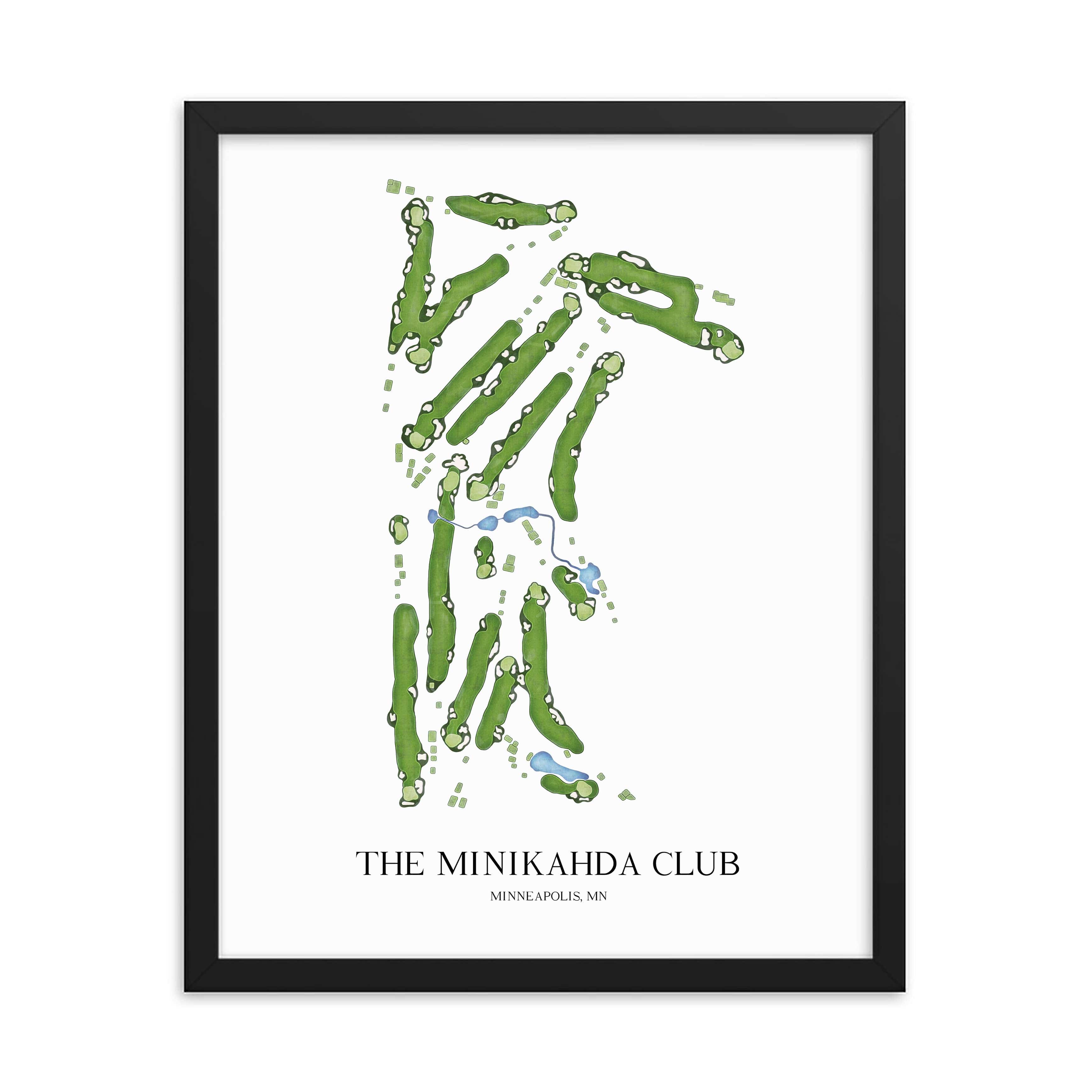 The 19th Hole Golf Shop - Golf Course Prints - The Minikahda Club Golf Course Map Golf Map