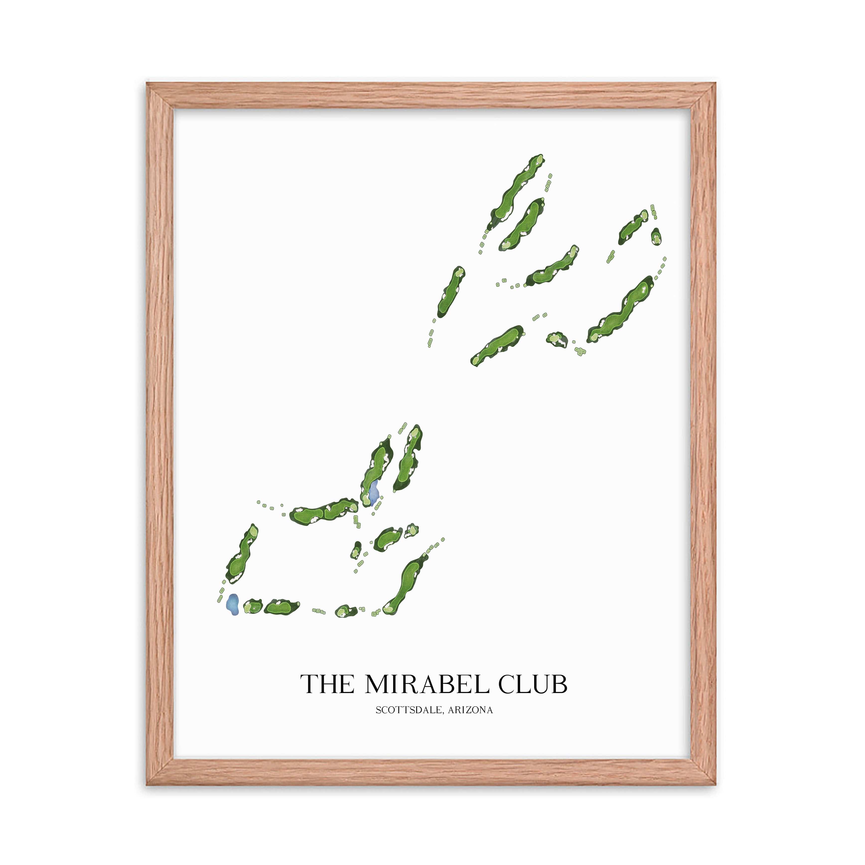 The 19th Hole Golf Shop - Golf Course Prints - The Mirabel Club Golf Course Map Golf Map