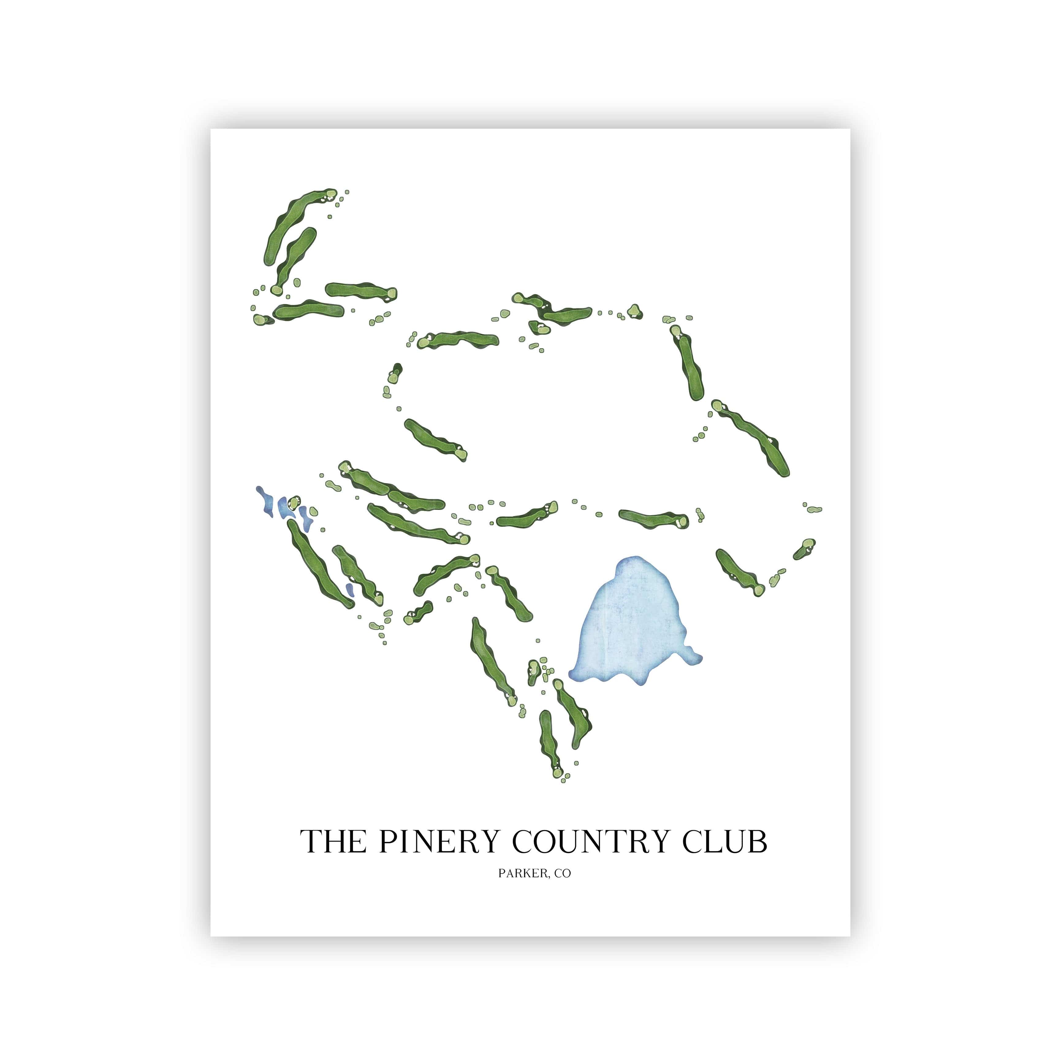 The 19th Hole Golf Shop - Golf Course Prints - The Pinery Country Club Golf Course Map Golf Map