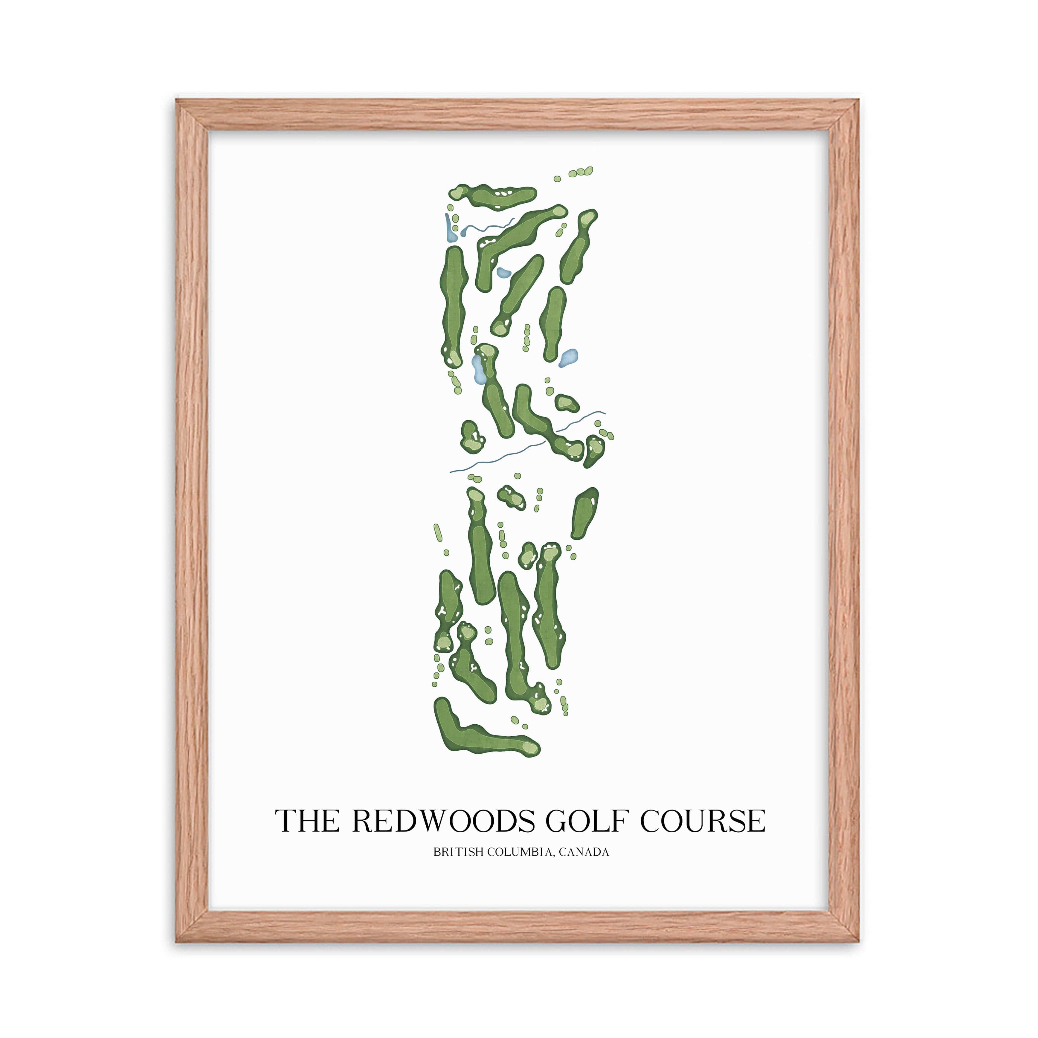 The 19th Hole Golf Shop - Golf Course Prints - The Redwoods Golf Course Golf Course Map Golf Map