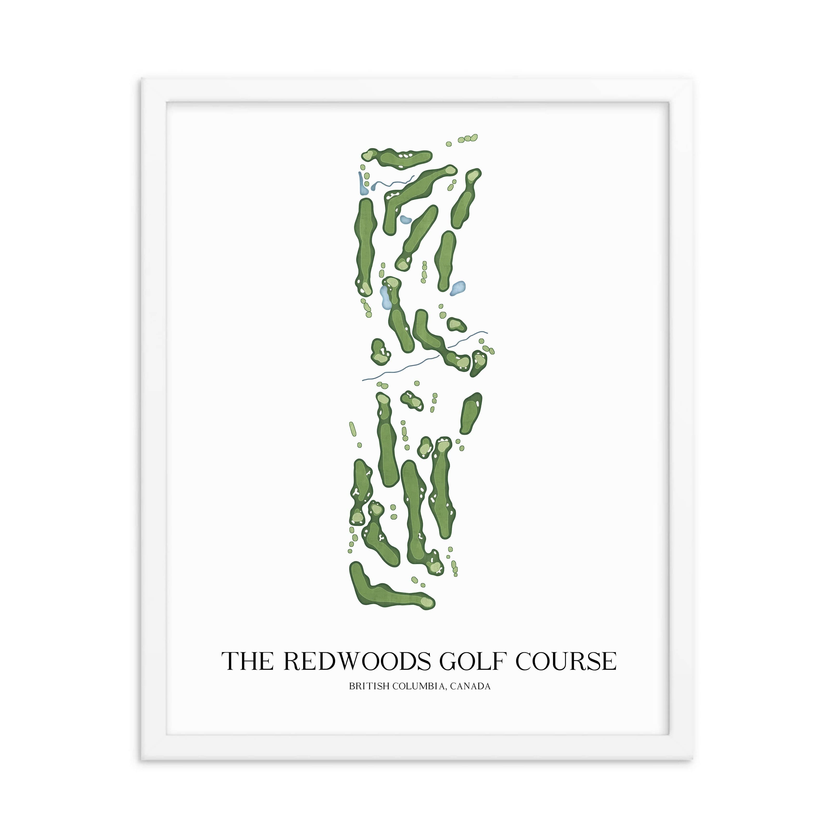 The 19th Hole Golf Shop - Golf Course Prints - The Redwoods Golf Course Golf Course Map Golf Map
