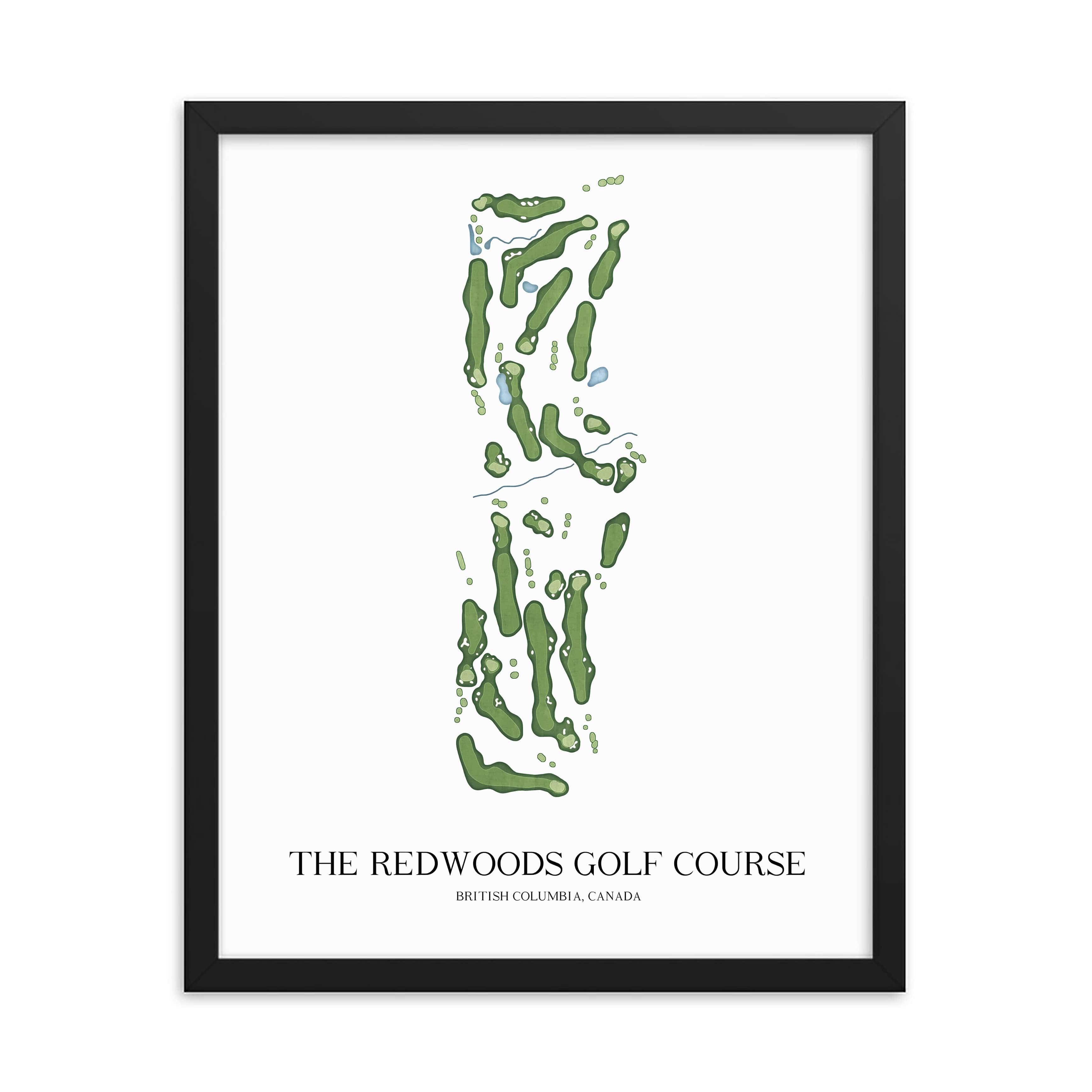 The 19th Hole Golf Shop - Golf Course Prints - The Redwoods Golf Course Golf Course Map Golf Map
