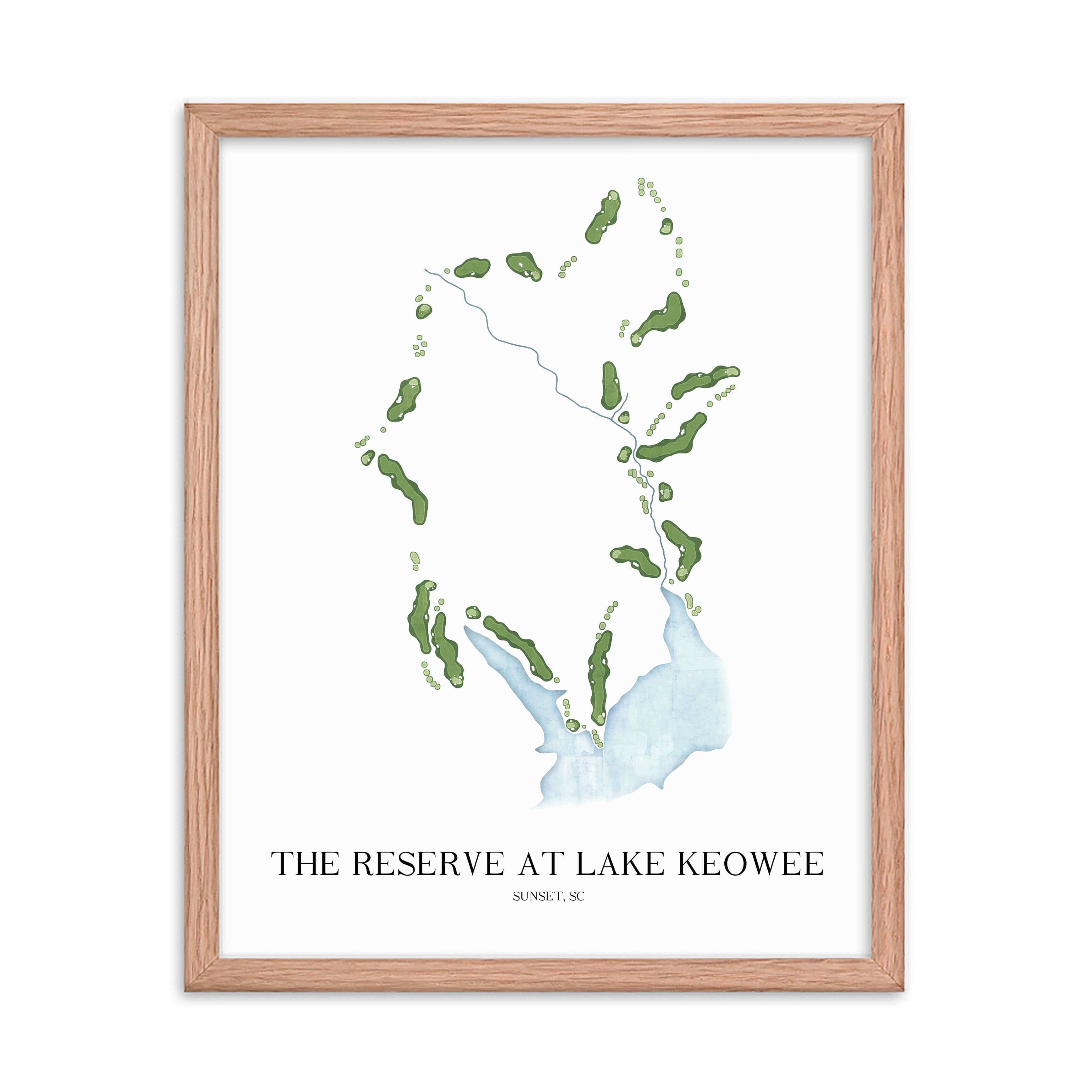 The 19th Hole Golf Shop - Golf Course Prints - The Reserve at Lake Keowee Golf Course Map Golf Map