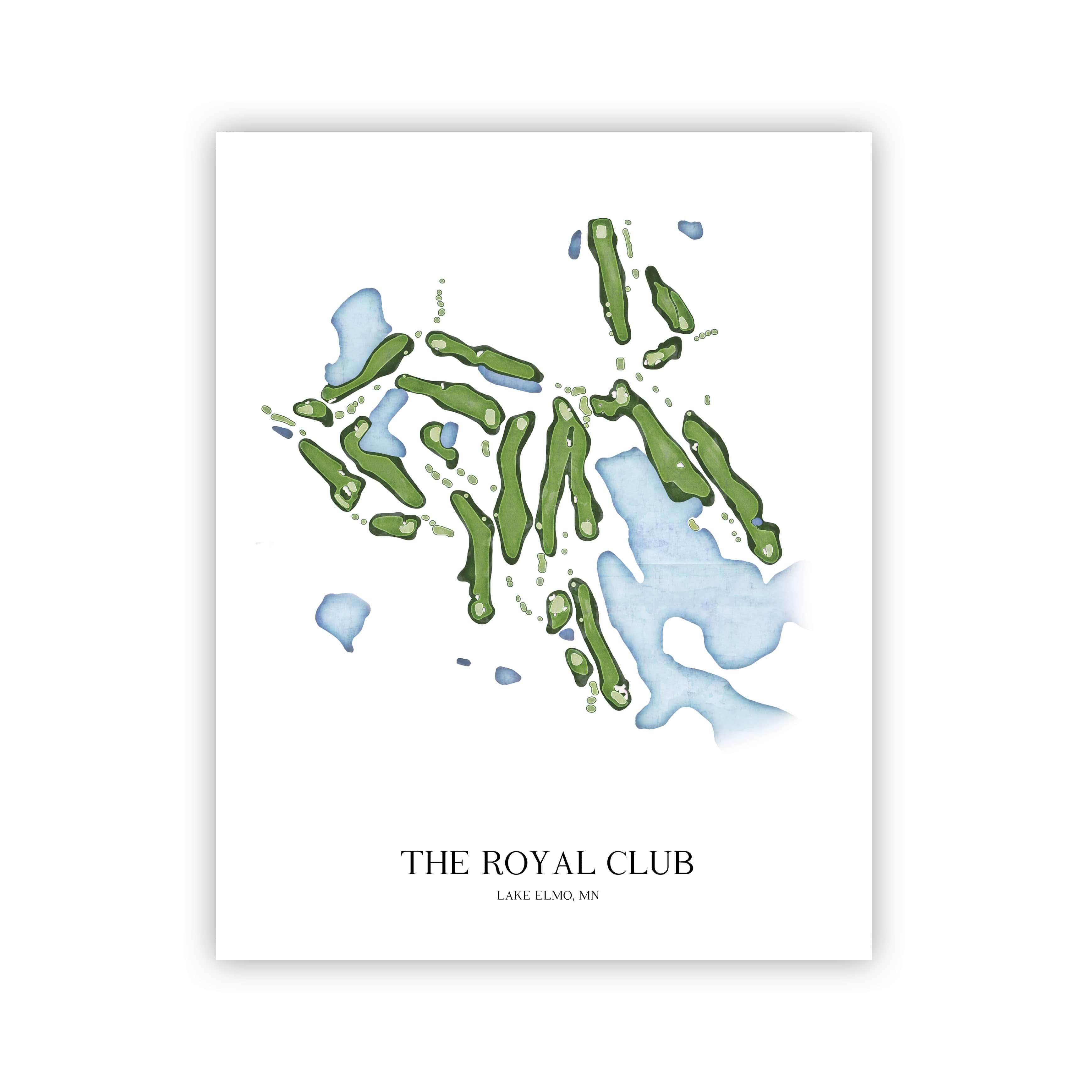 The 19th Hole Golf Shop - Golf Course Prints - The Royal Club Golf Course Map Golf Map
