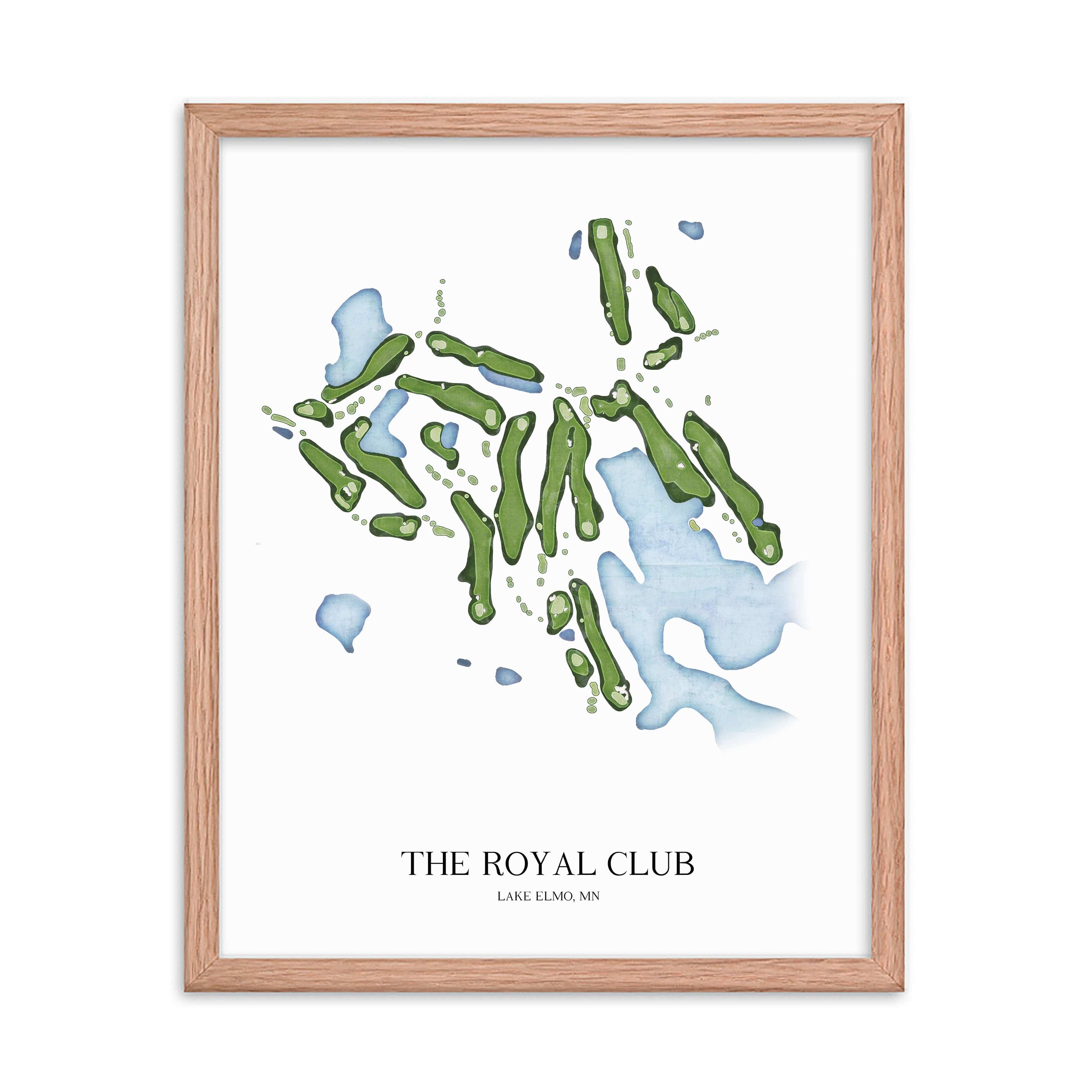 The 19th Hole Golf Shop - Golf Course Prints - The Royal Club Golf Course Map Golf Map