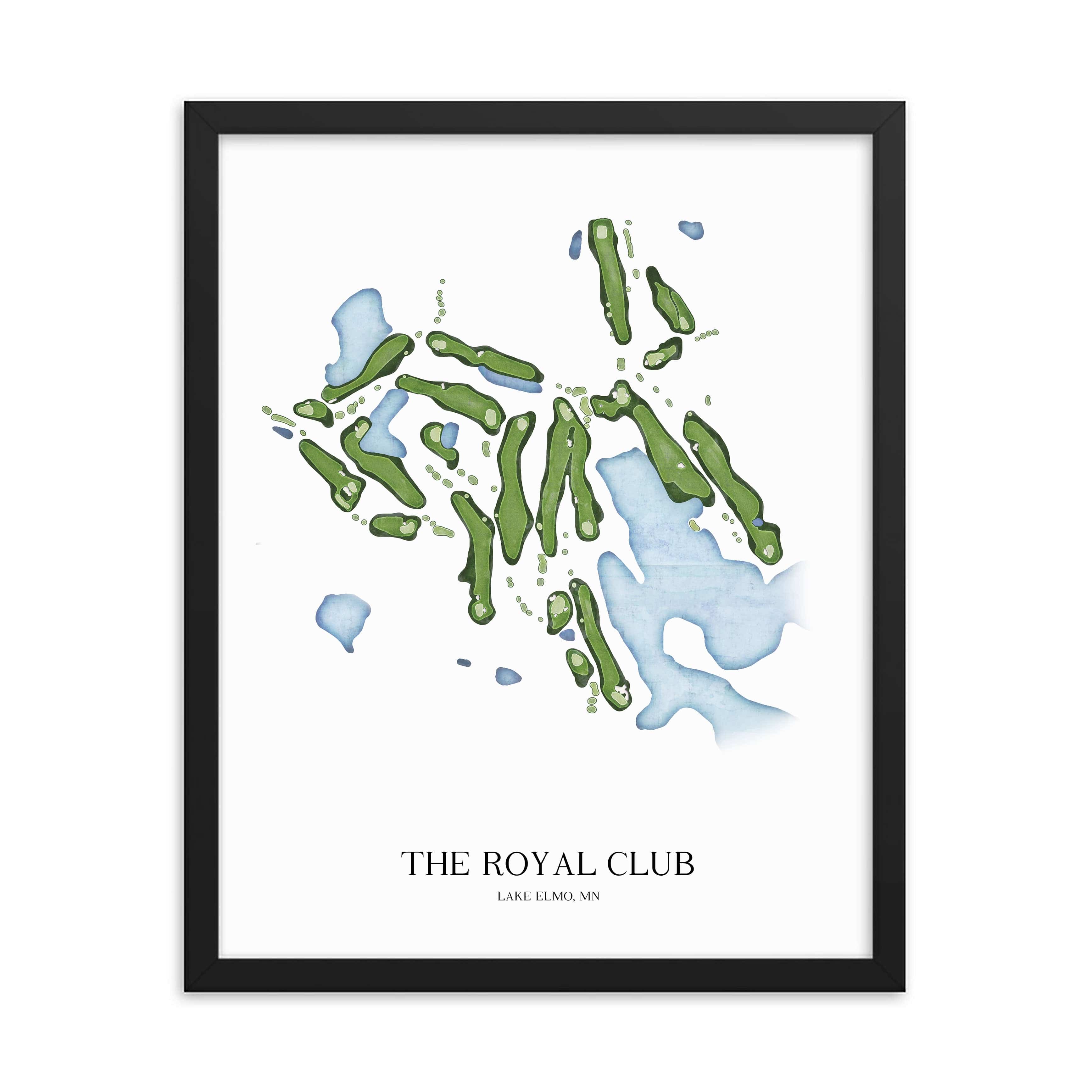 The 19th Hole Golf Shop - Golf Course Prints - The Royal Club Golf Course Map Golf Map