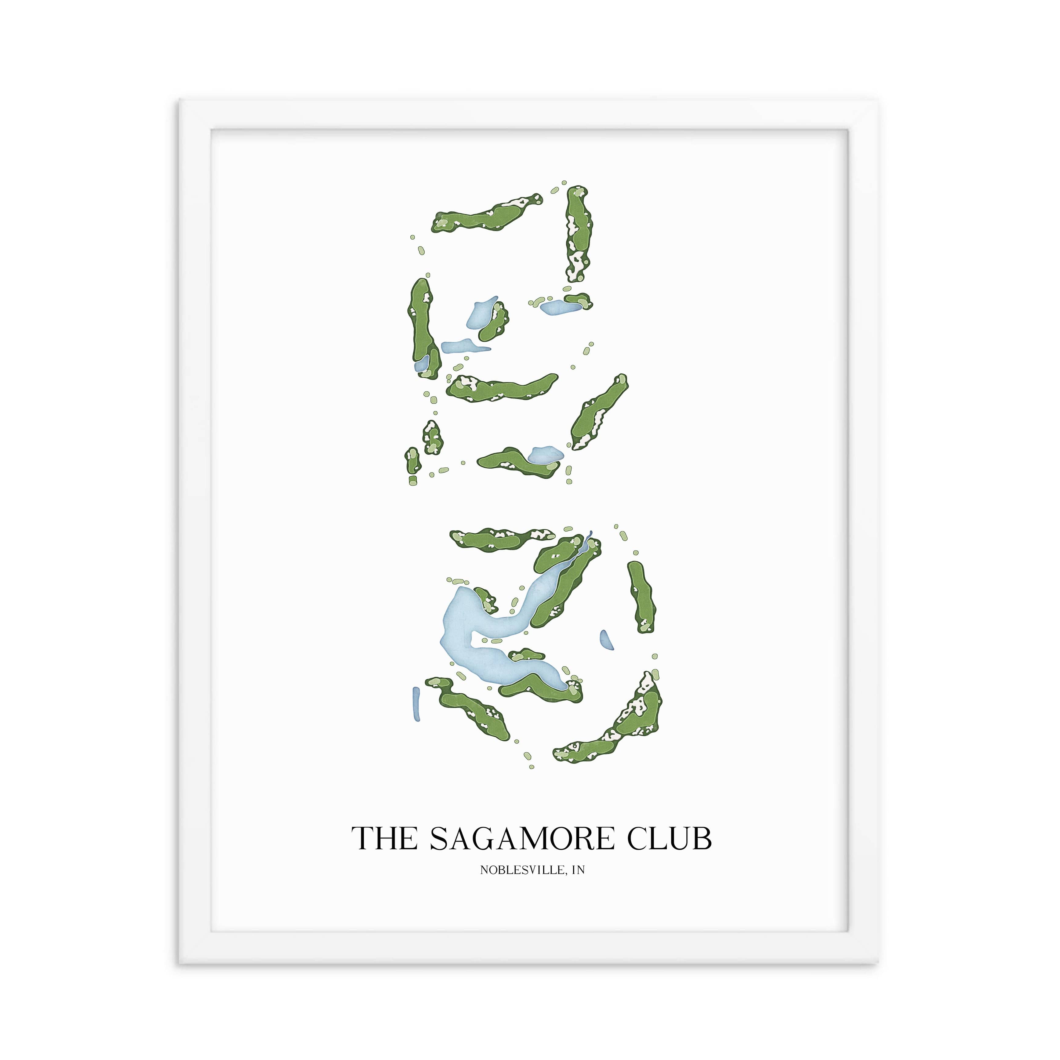 The 19th Hole Golf Shop - Golf Course Prints - The Sagamore Club Golf Course Map Golf Map