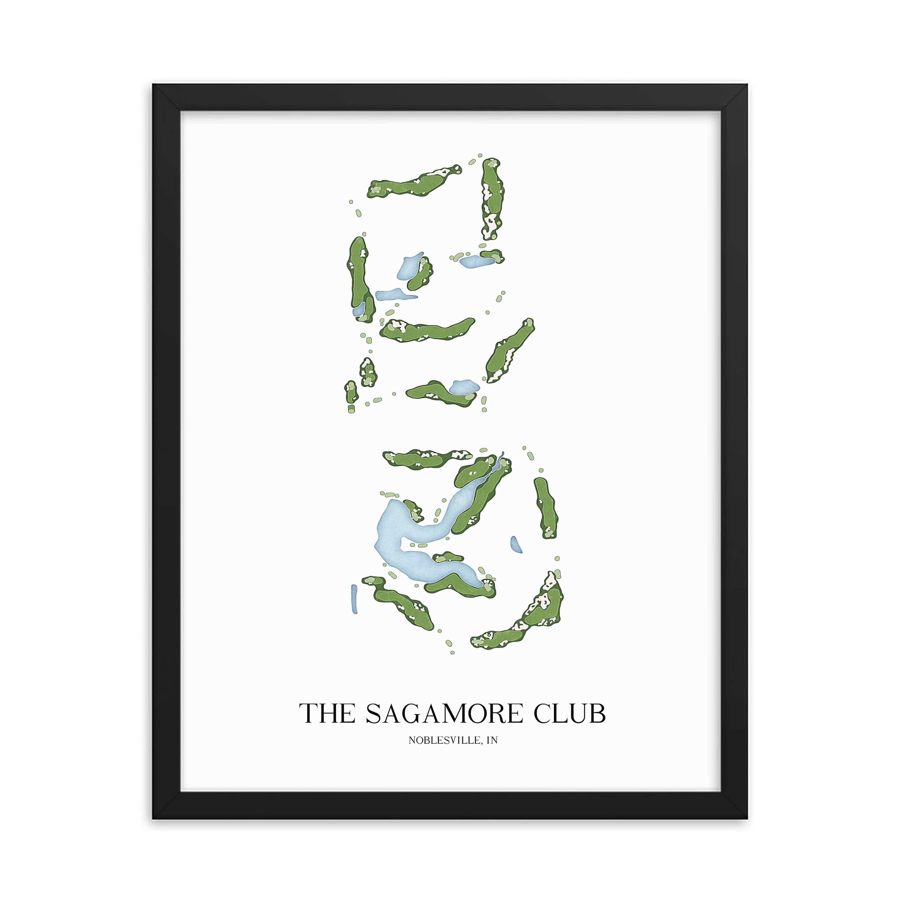 The 19th Hole Golf Shop - Golf Course Prints - The Sagamore Club Golf Course Map Golf Map