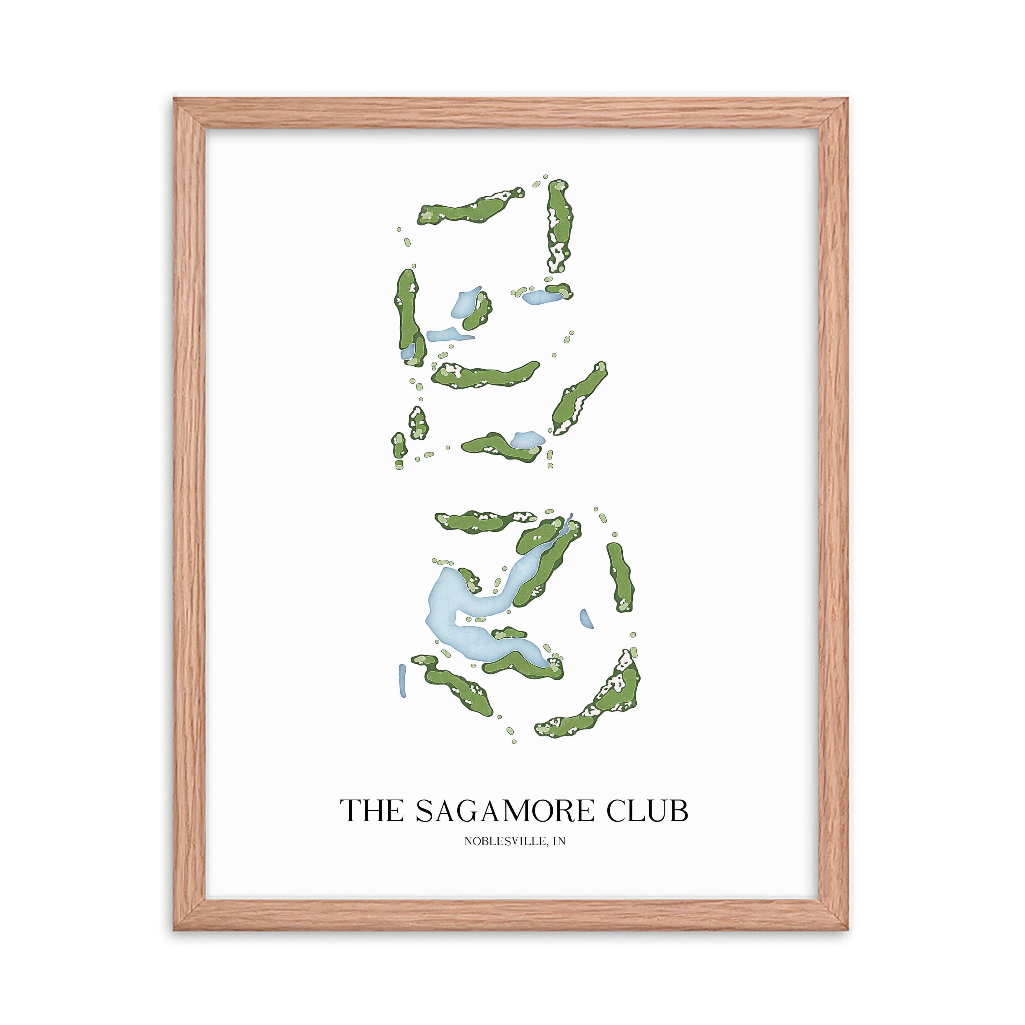 The 19th Hole Golf Shop - Golf Course Prints - The Sagamore Club Golf Course Map Golf Map