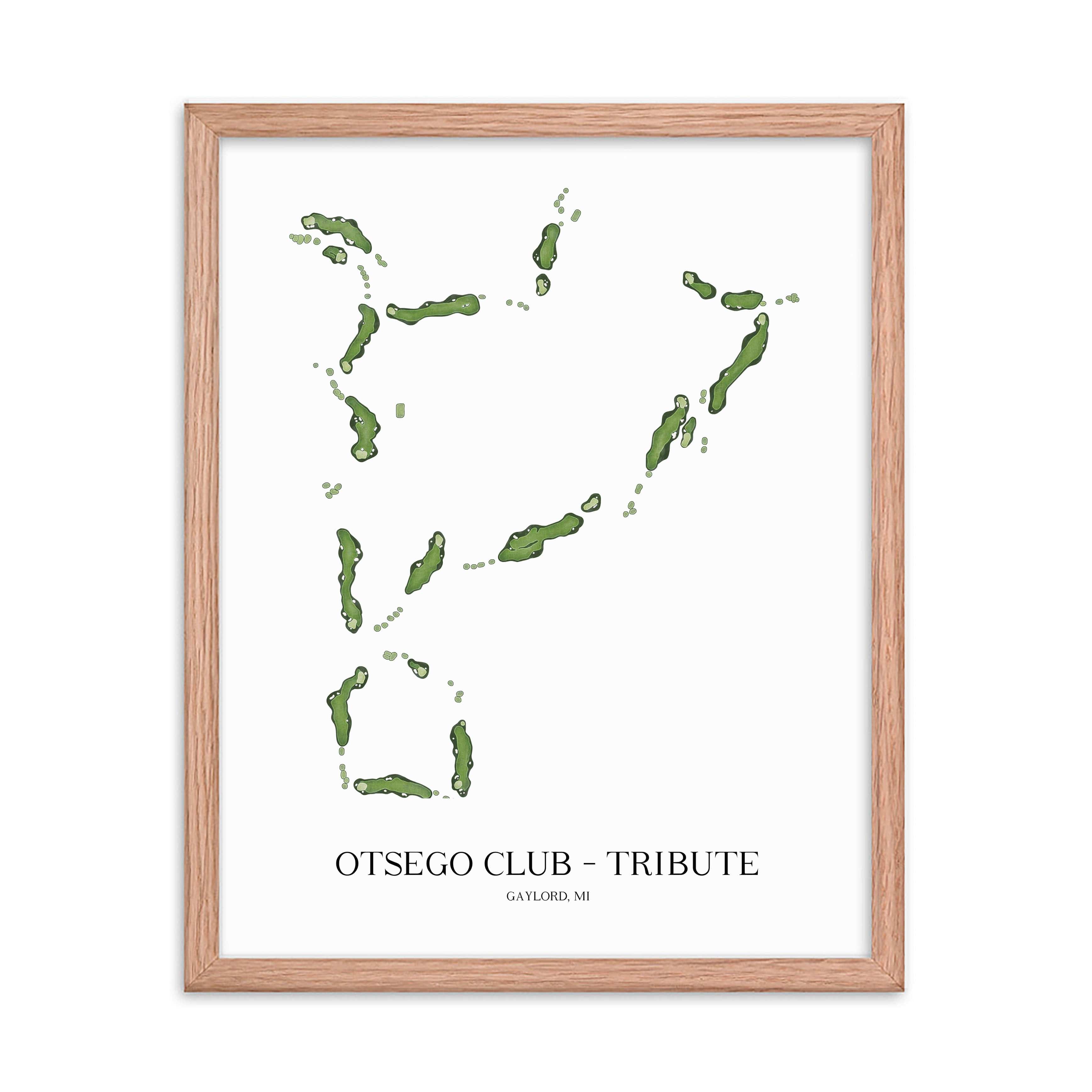 The 19th Hole Golf Shop - Golf Course Prints - The Tribute Course Golf Course Map Golf Map