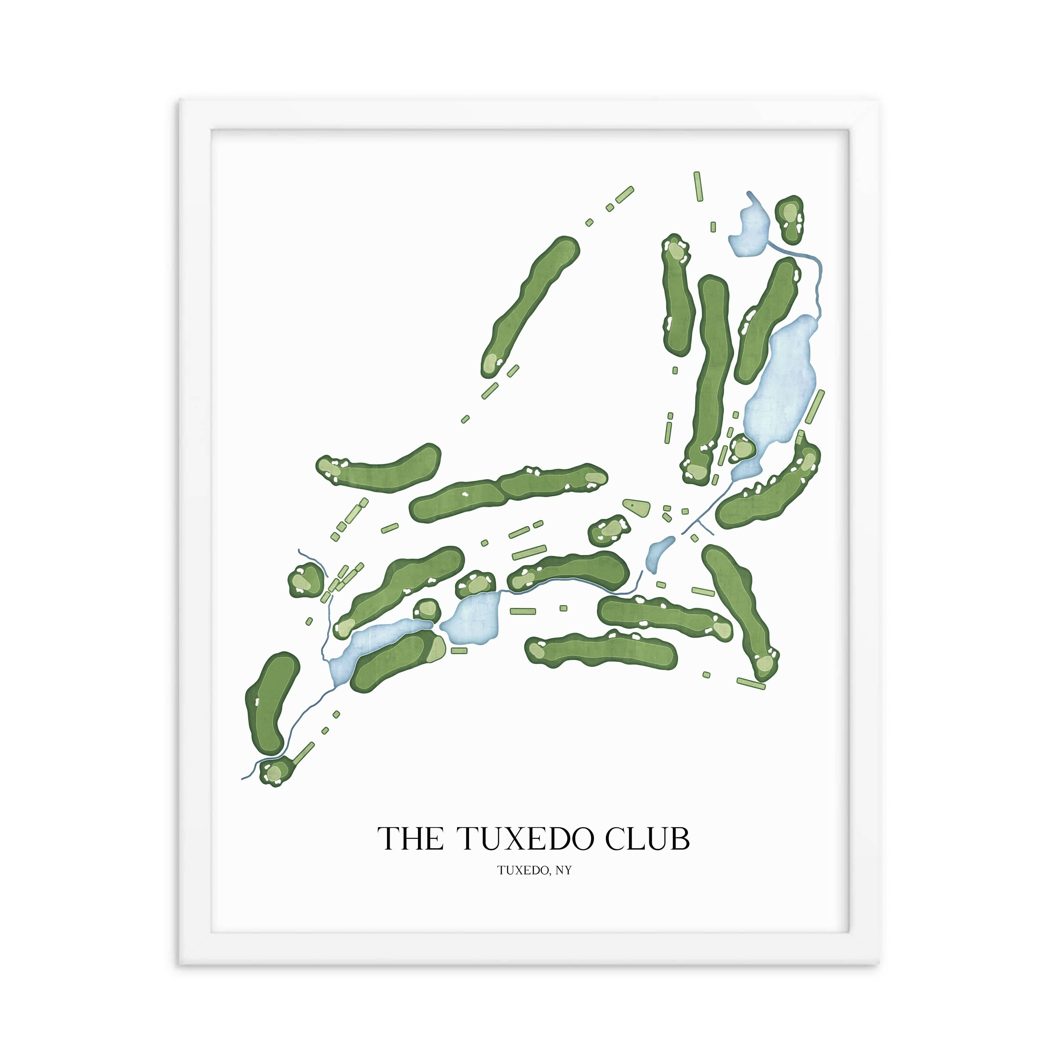 The 19th Hole Golf Shop - Golf Course Prints - The Tuxedo Club Golf Course Map Golf Map