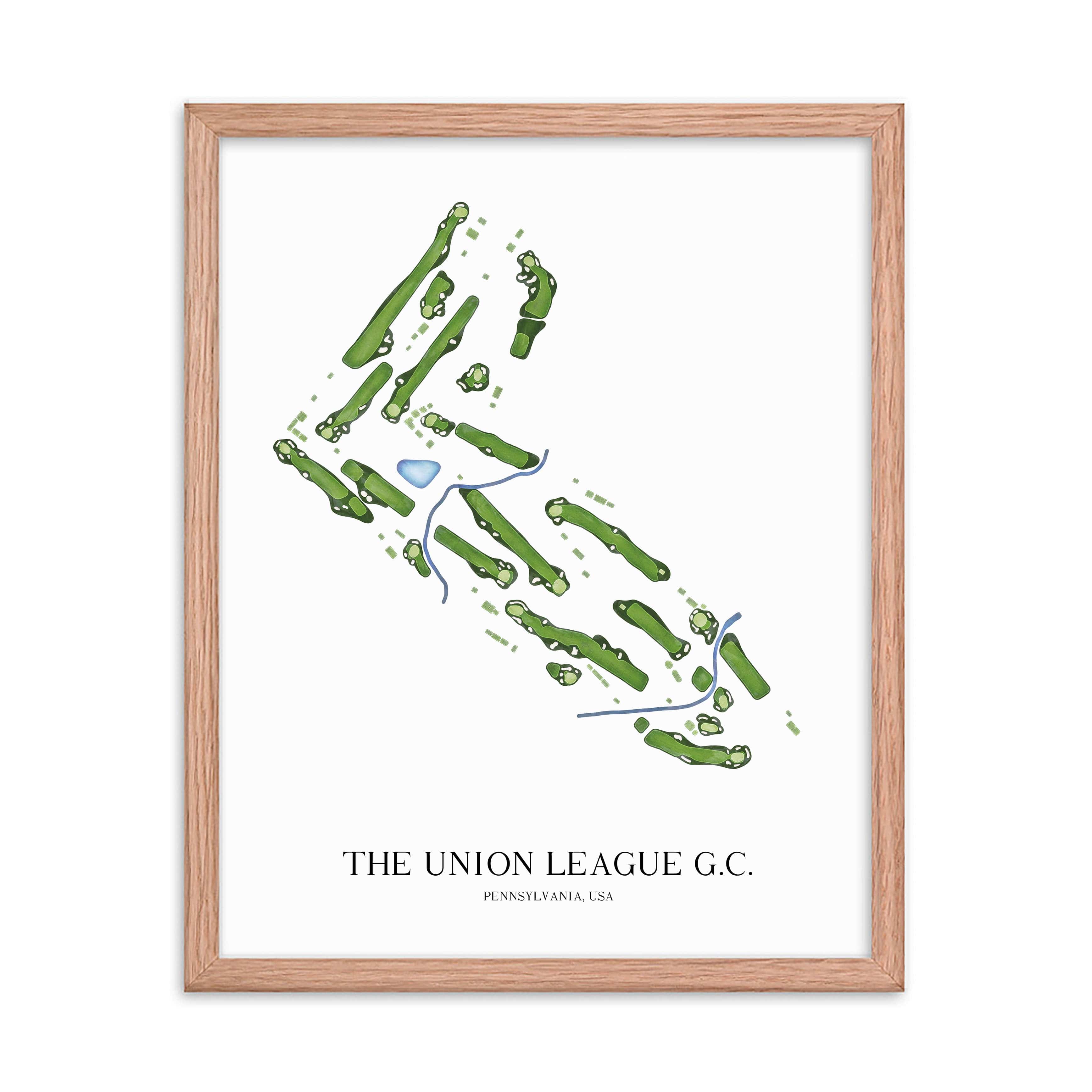 The 19th Hole Golf Shop - Golf Course Prints - The Union League Golf Course Map Golf Map