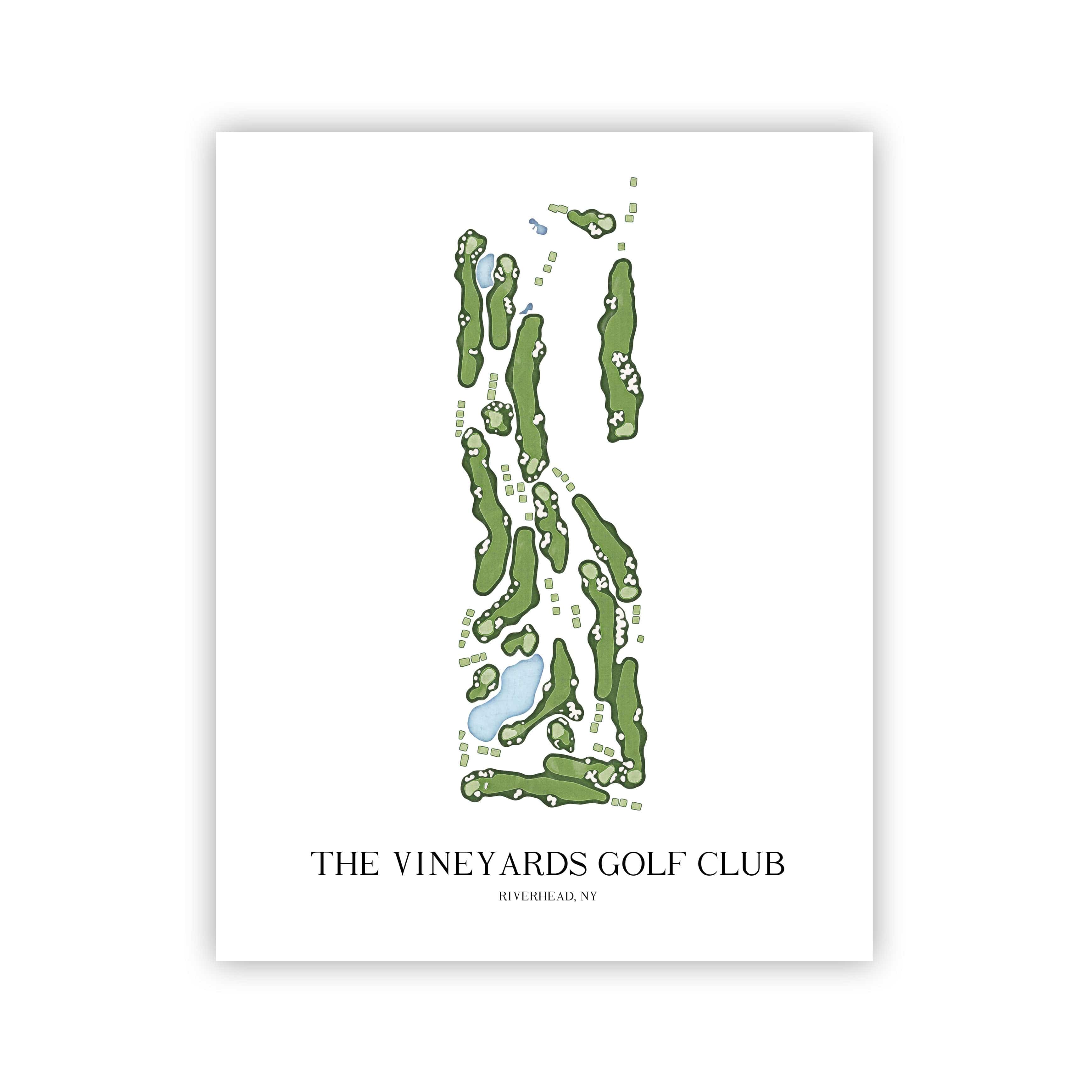 The 19th Hole Golf Shop - Golf Course Prints - The Vineyards Golf Club Golf Course Map Golf Map