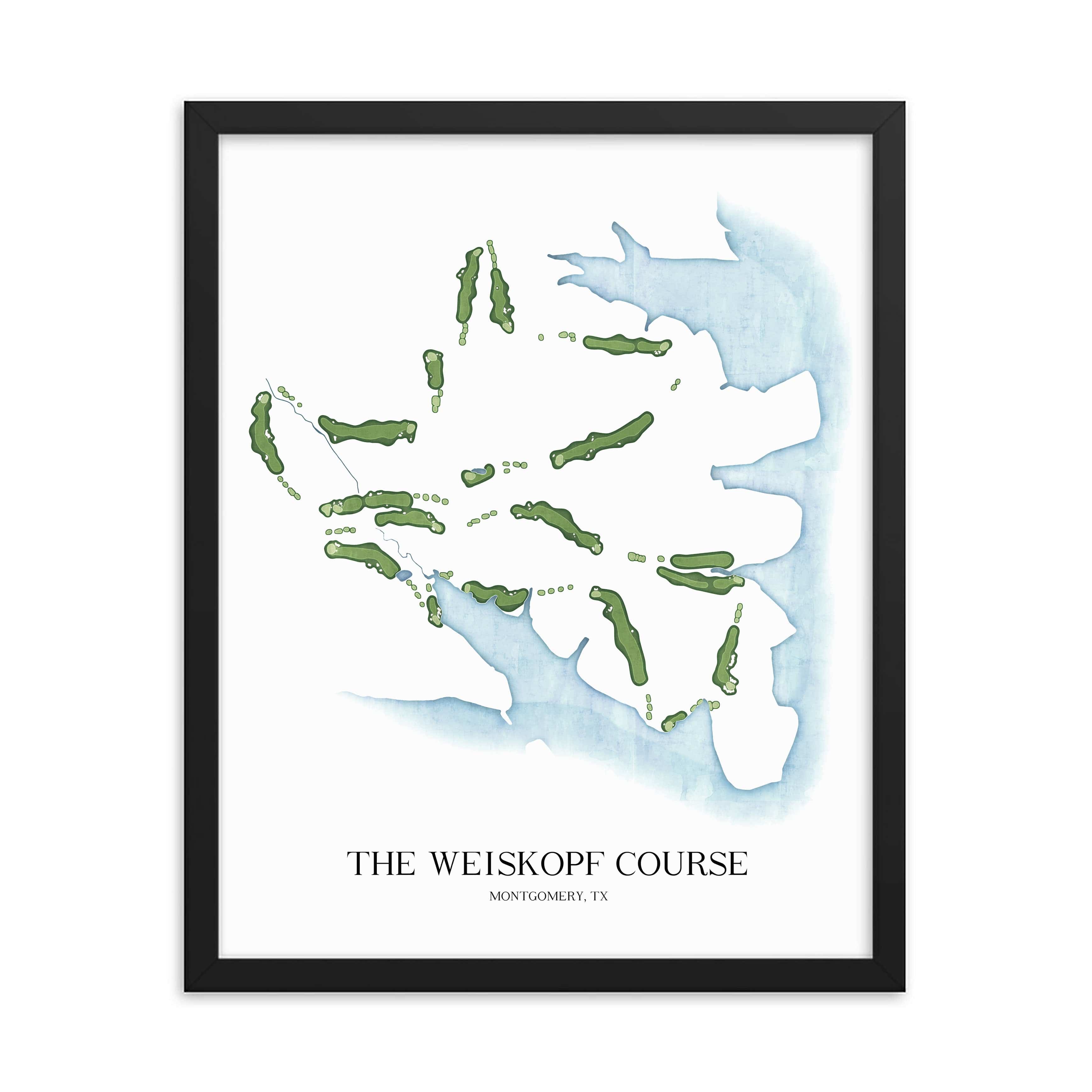 The 19th Hole Golf Shop - Golf Course Prints - The Weiskopf Course Golf Course Map Golf Map