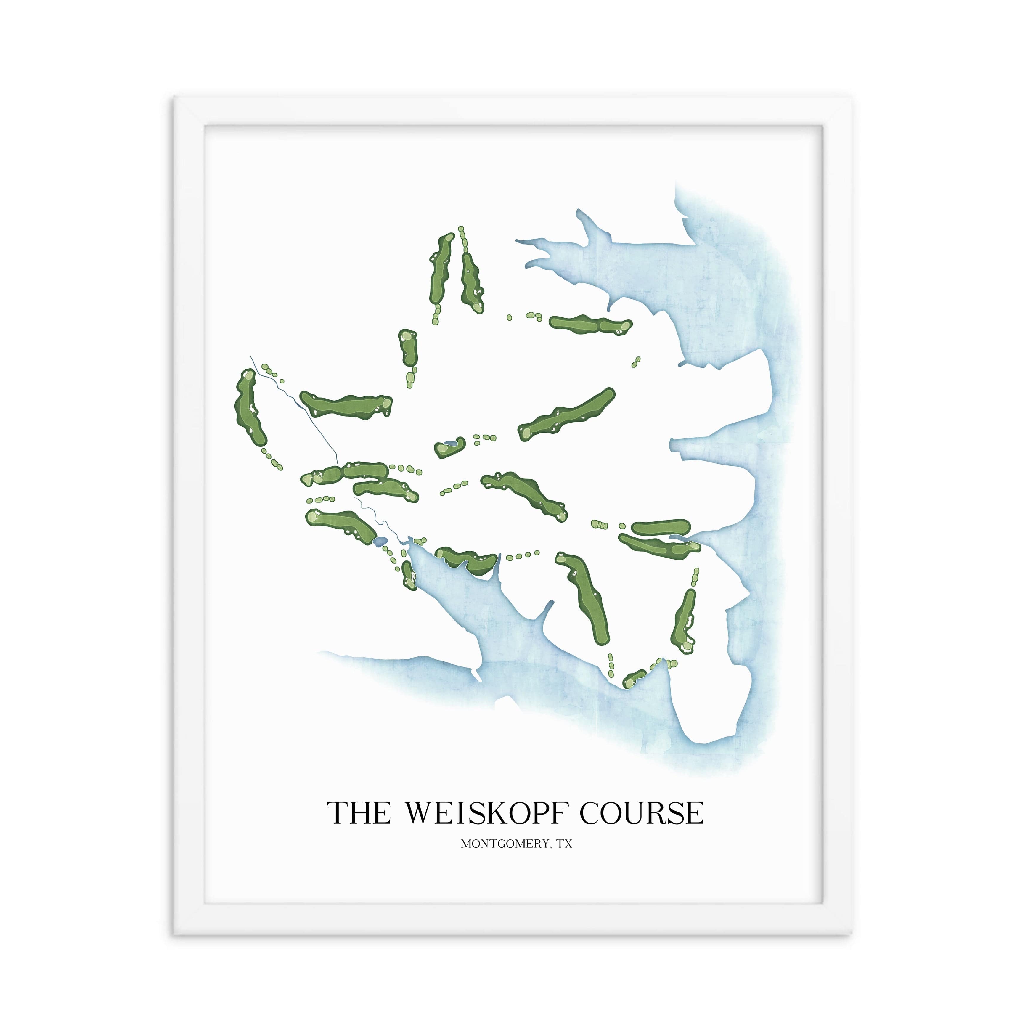 The 19th Hole Golf Shop - Golf Course Prints - The Weiskopf Course Golf Course Map Golf Map