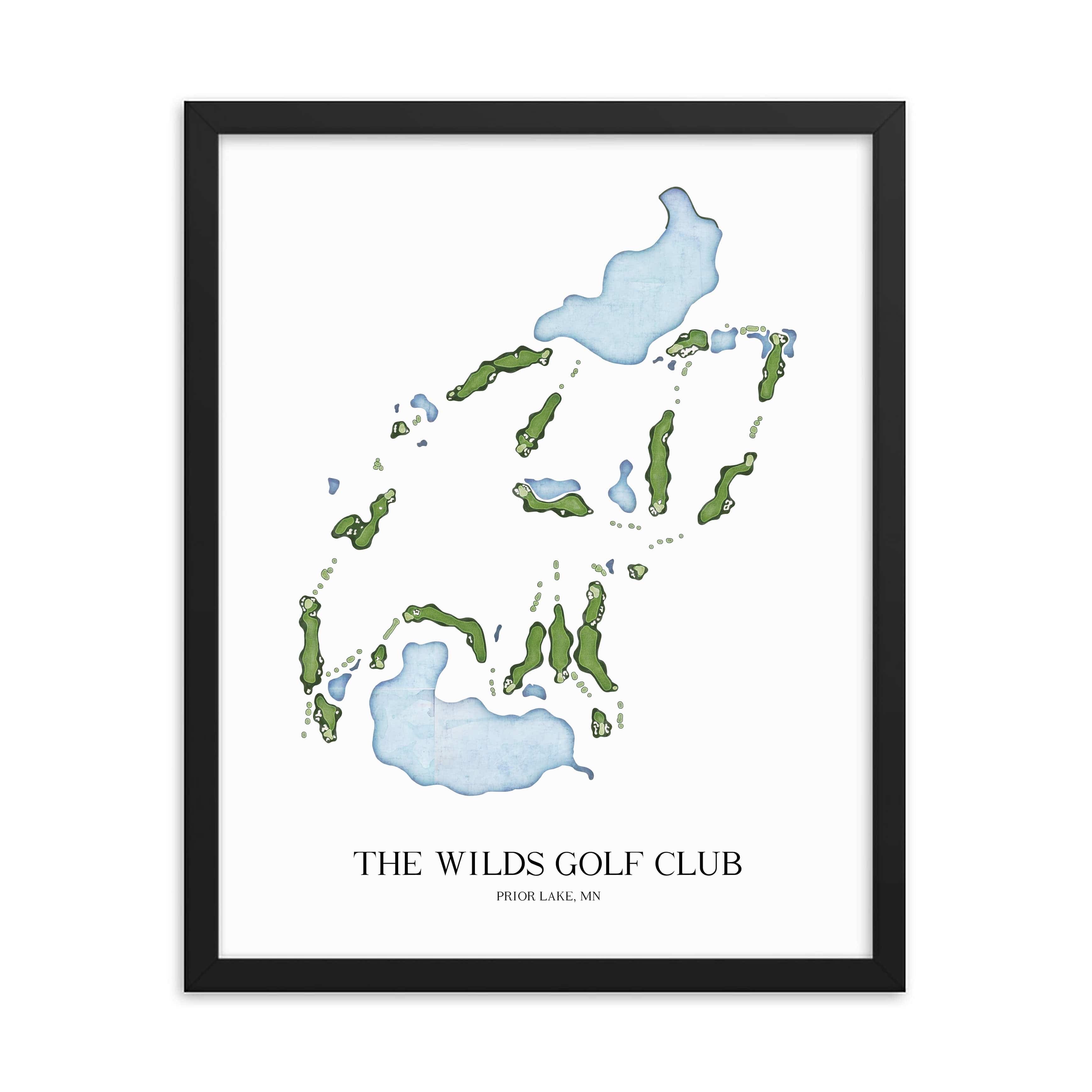 The 19th Hole Golf Shop - Golf Course Prints - The Wilds Golf Club Golf Course Map Golf Map