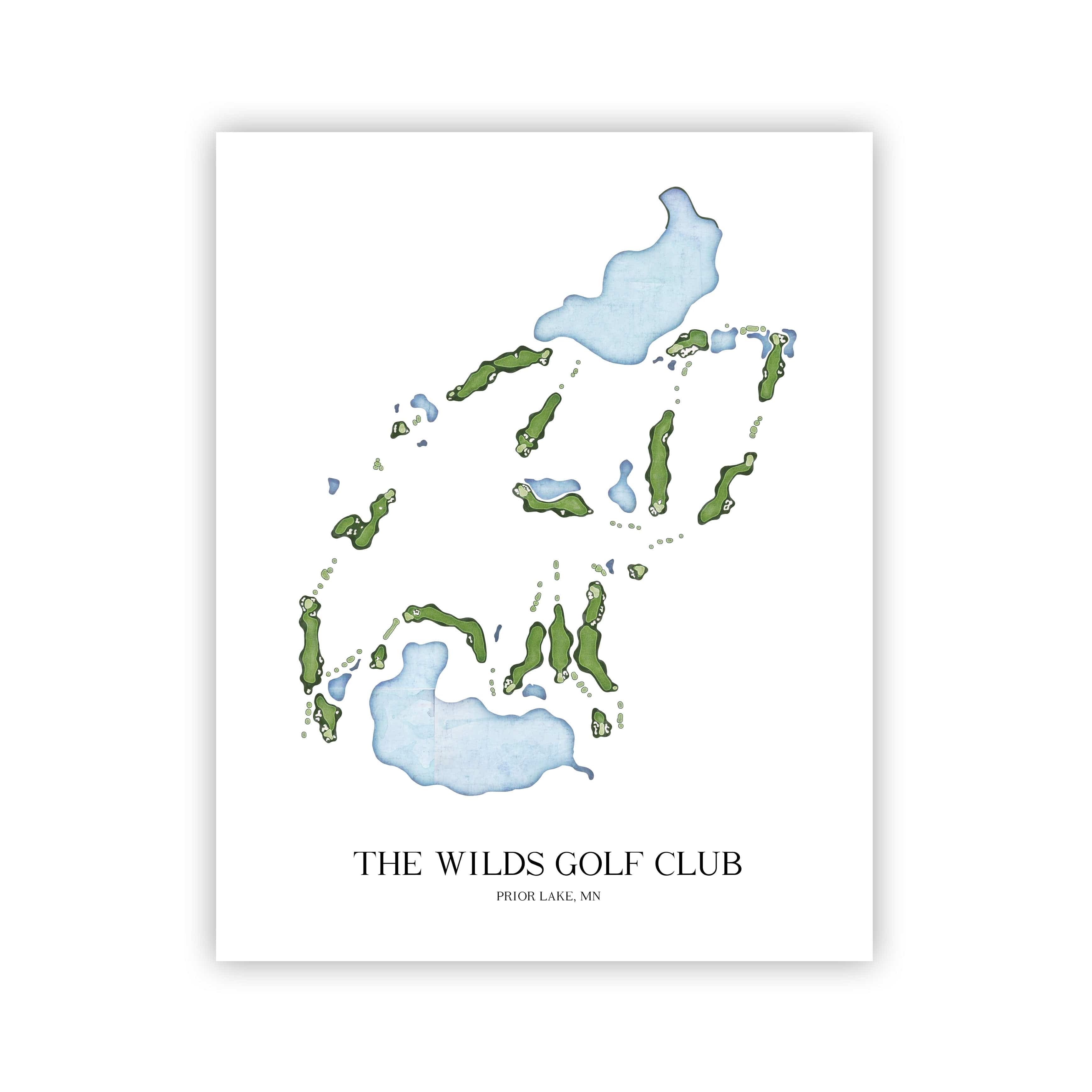 The 19th Hole Golf Shop - Golf Course Prints - The Wilds Golf Club Golf Course Map Golf Map
