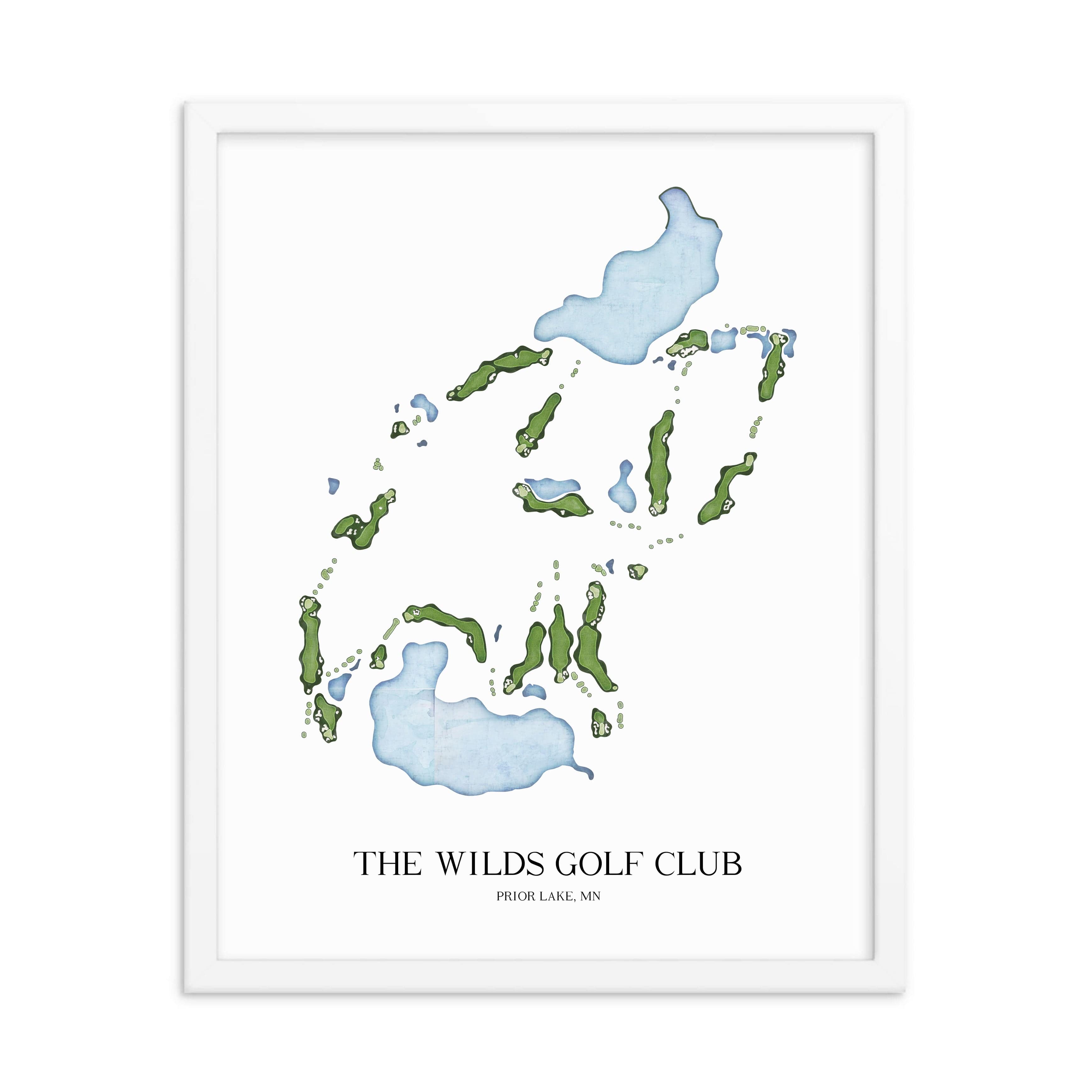 The 19th Hole Golf Shop - Golf Course Prints - The Wilds Golf Club Golf Course Map Golf Map