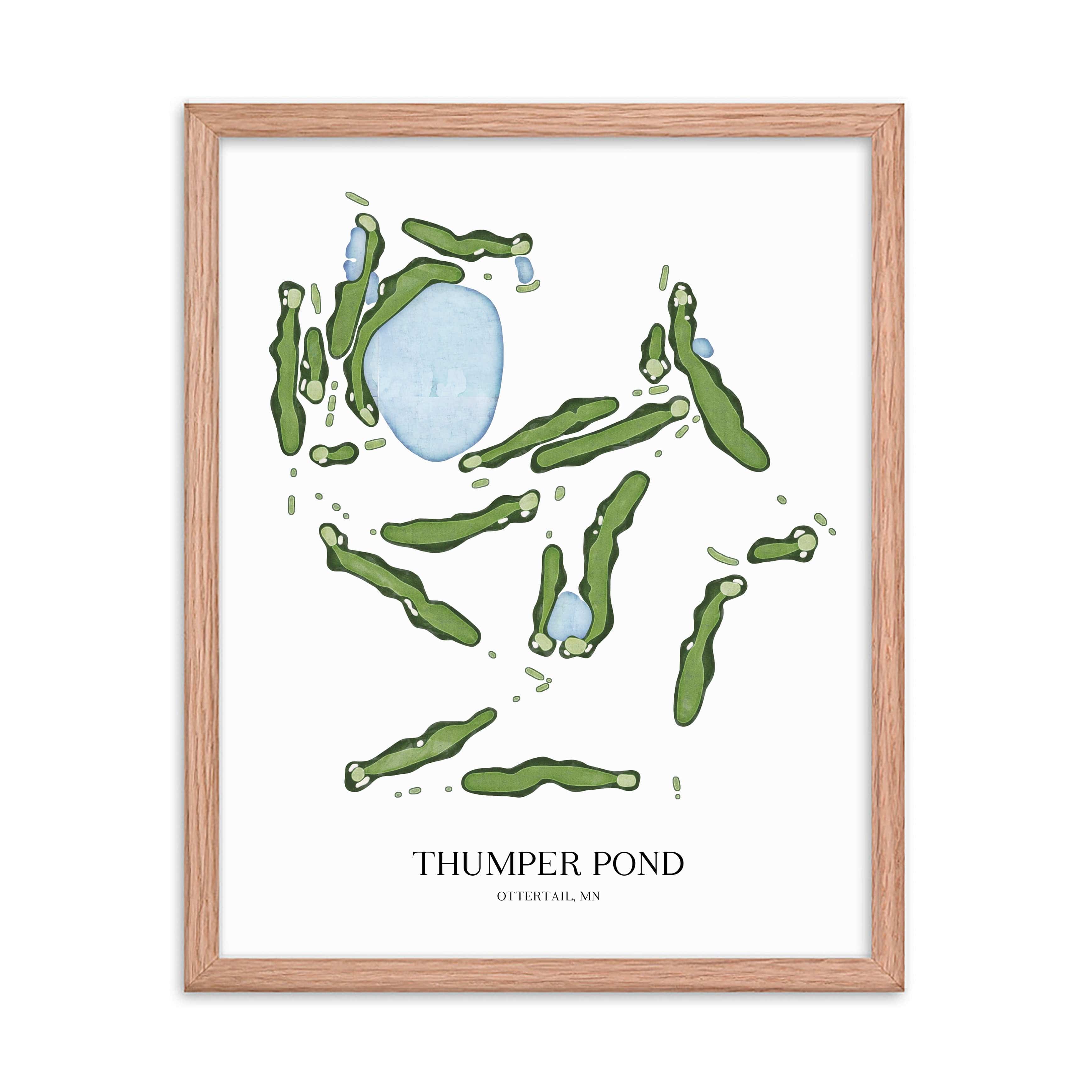 The 19th Hole Golf Shop - Golf Course Prints - Thumper Pond Golf Course Map Golf Map