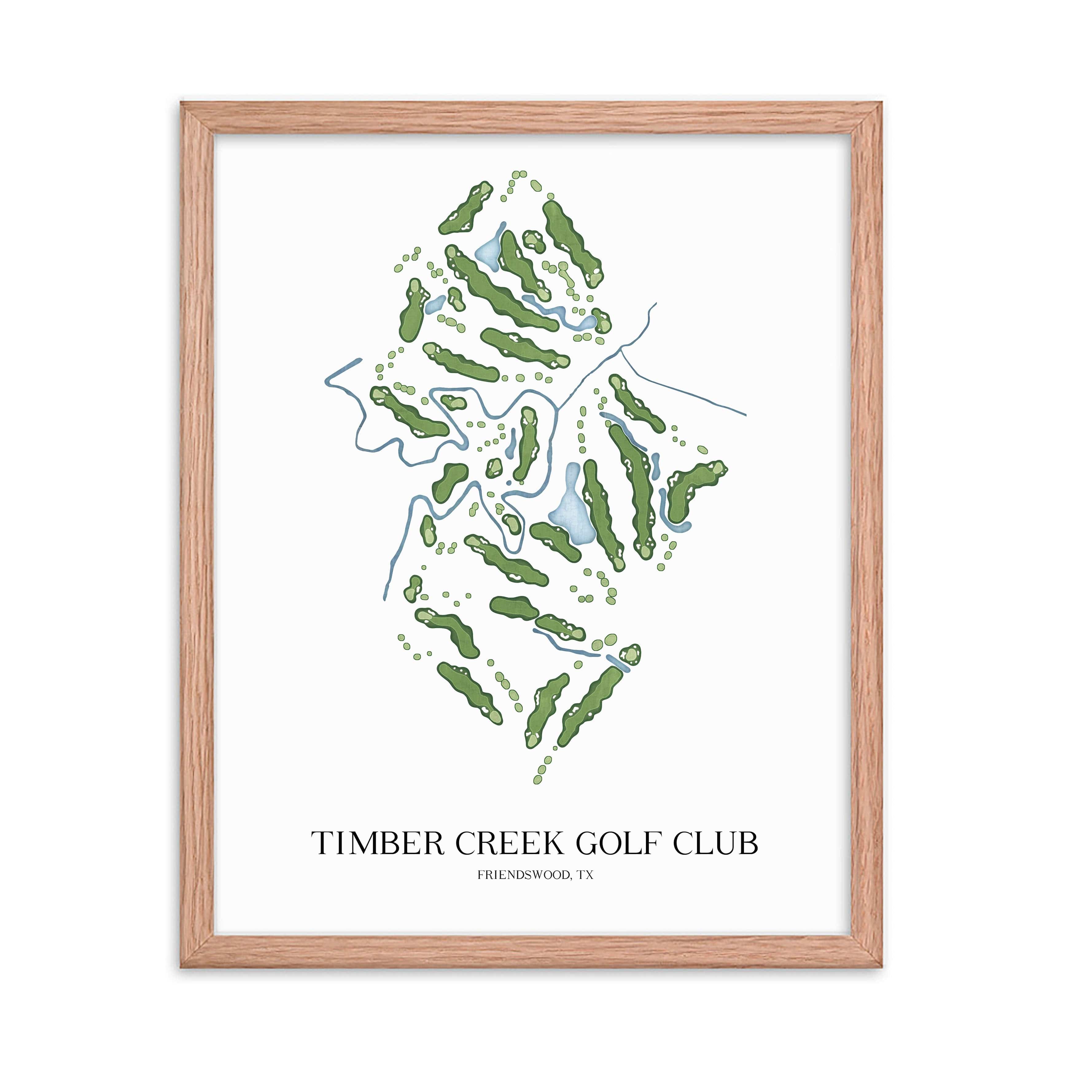The 19th Hole Golf Shop - Golf Course Prints - Timber Creek Golf Club Golf Course Map Golf Map
