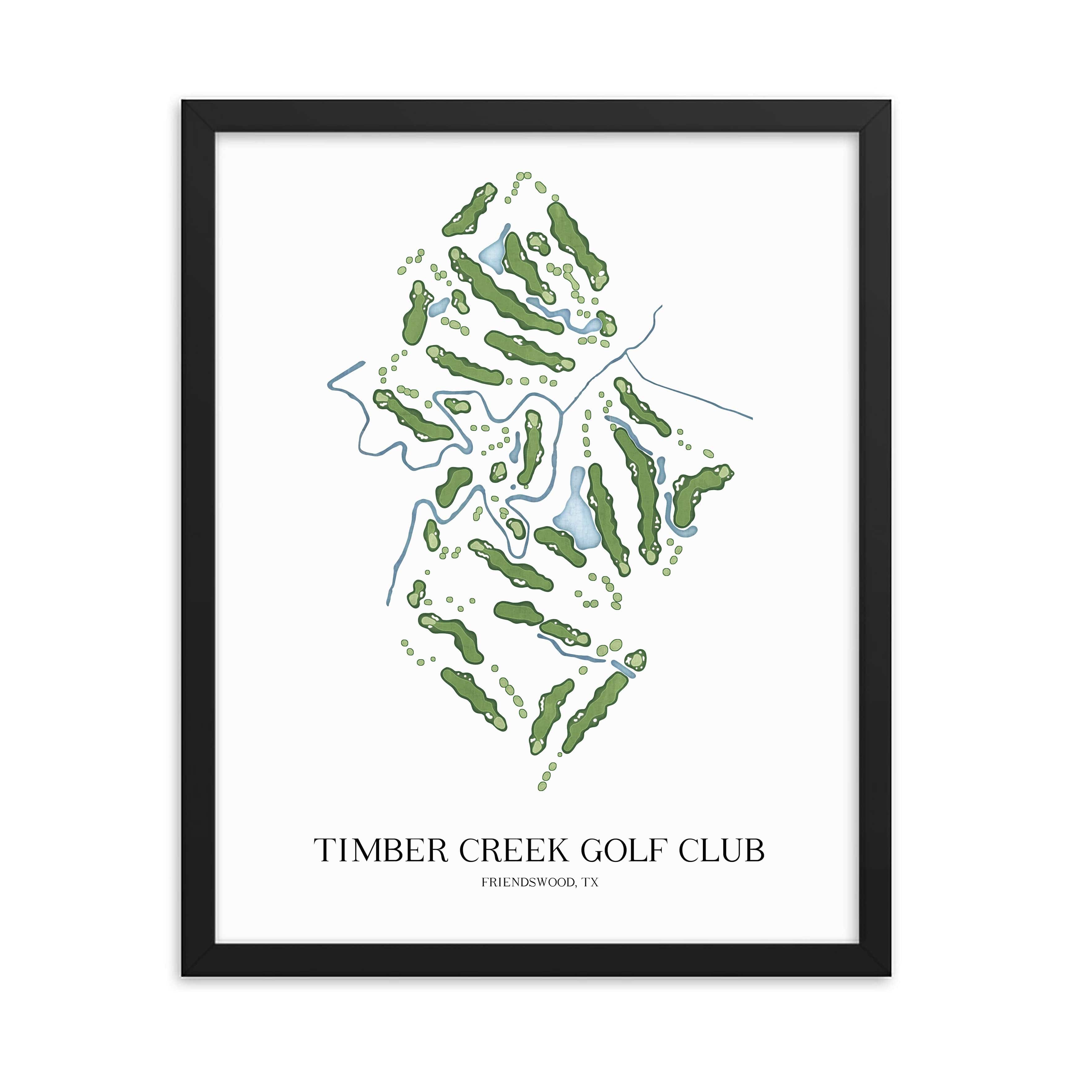 The 19th Hole Golf Shop - Golf Course Prints - Timber Creek Golf Club Golf Course Map Golf Map