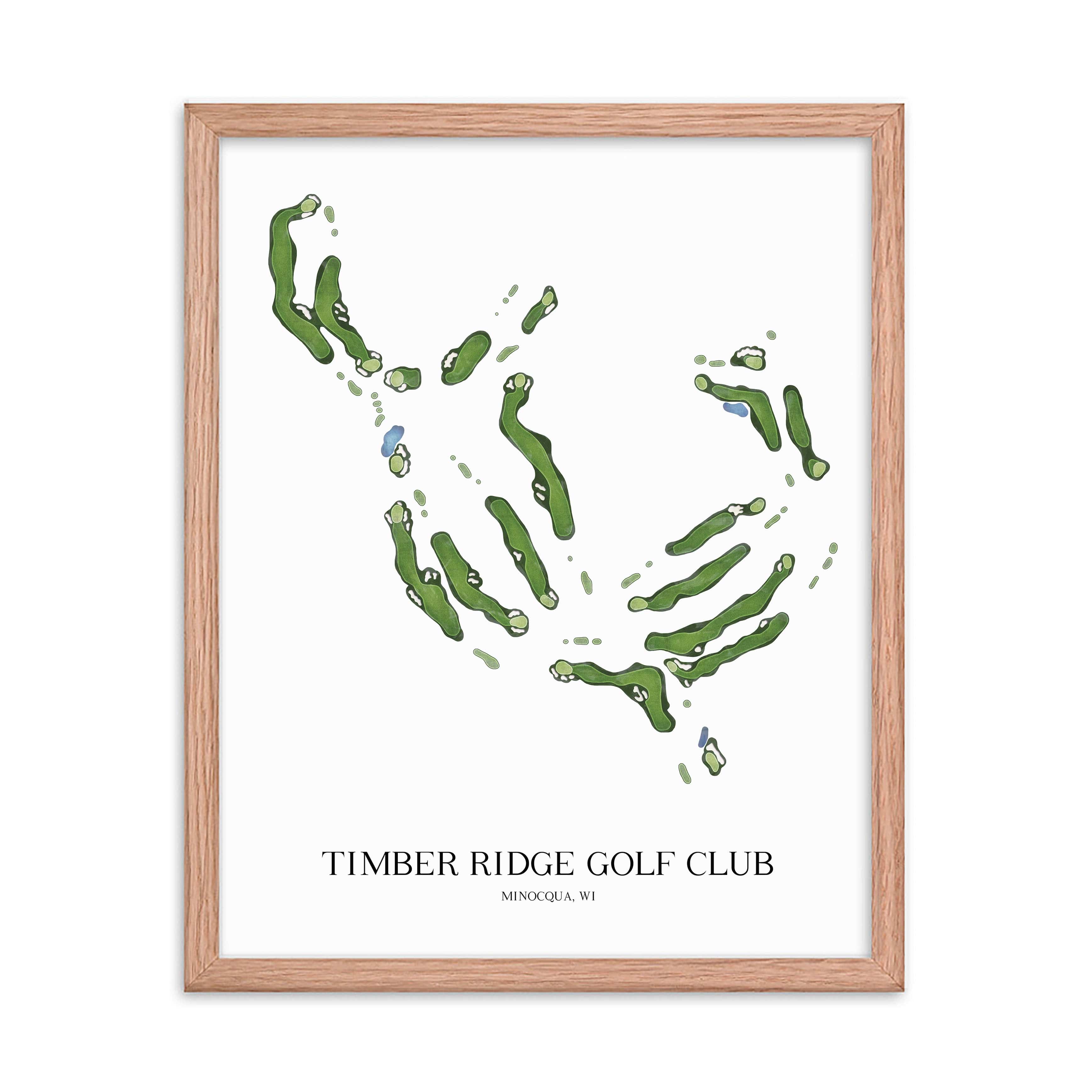 The 19th Hole Golf Shop - Golf Course Prints - Timber Ridge Golf Club Golf Course Map Golf Map