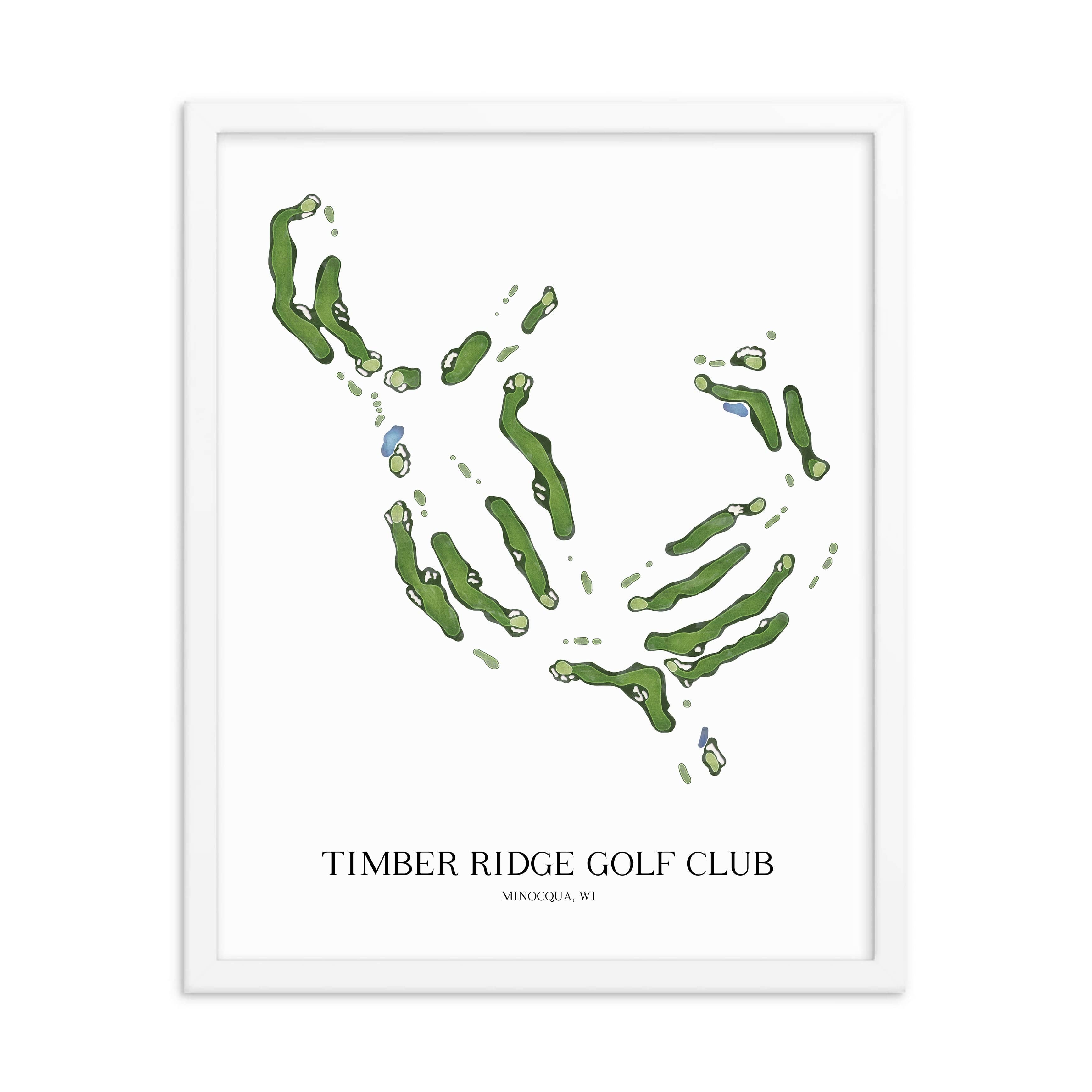 The 19th Hole Golf Shop - Golf Course Prints - Timber Ridge Golf Club Golf Course Map Golf Map