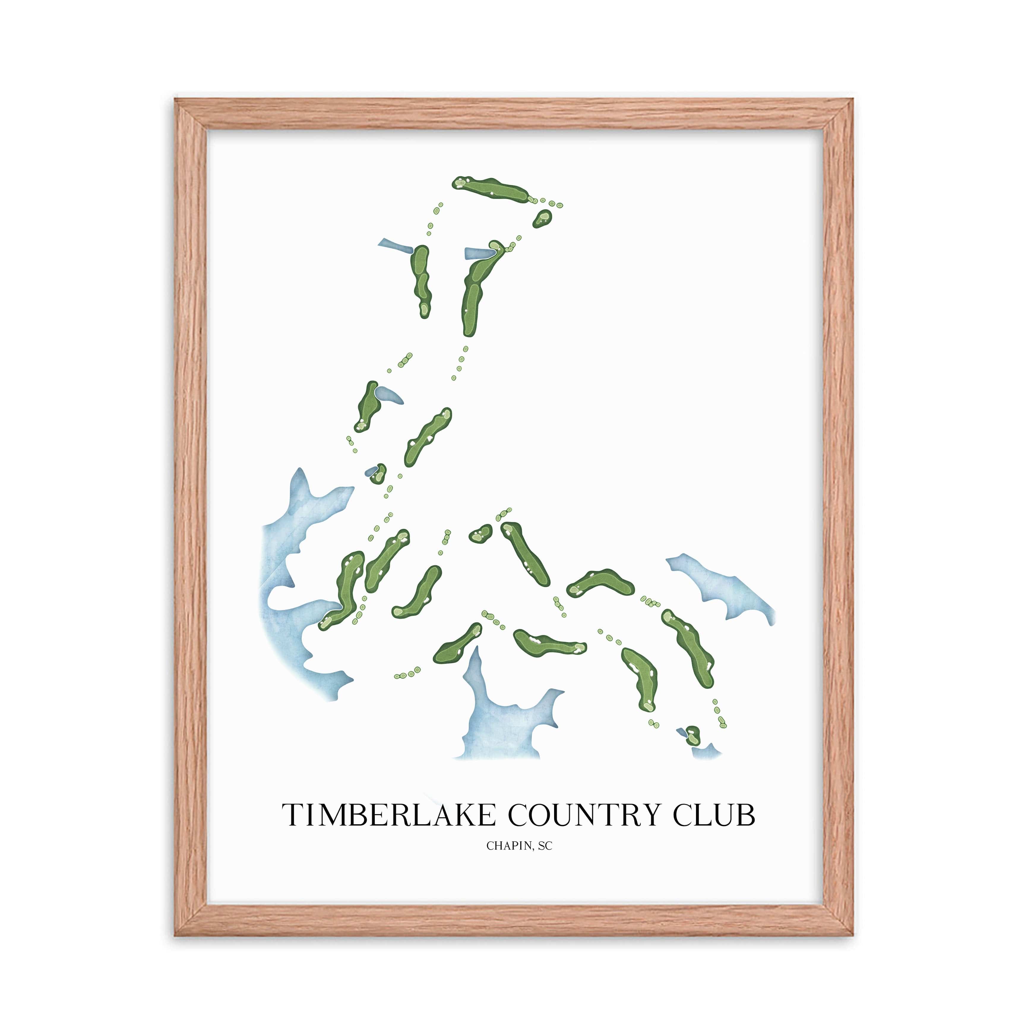 The 19th Hole Golf Shop - Golf Course Prints - Timberlake Country Club Golf Course Map Golf Map