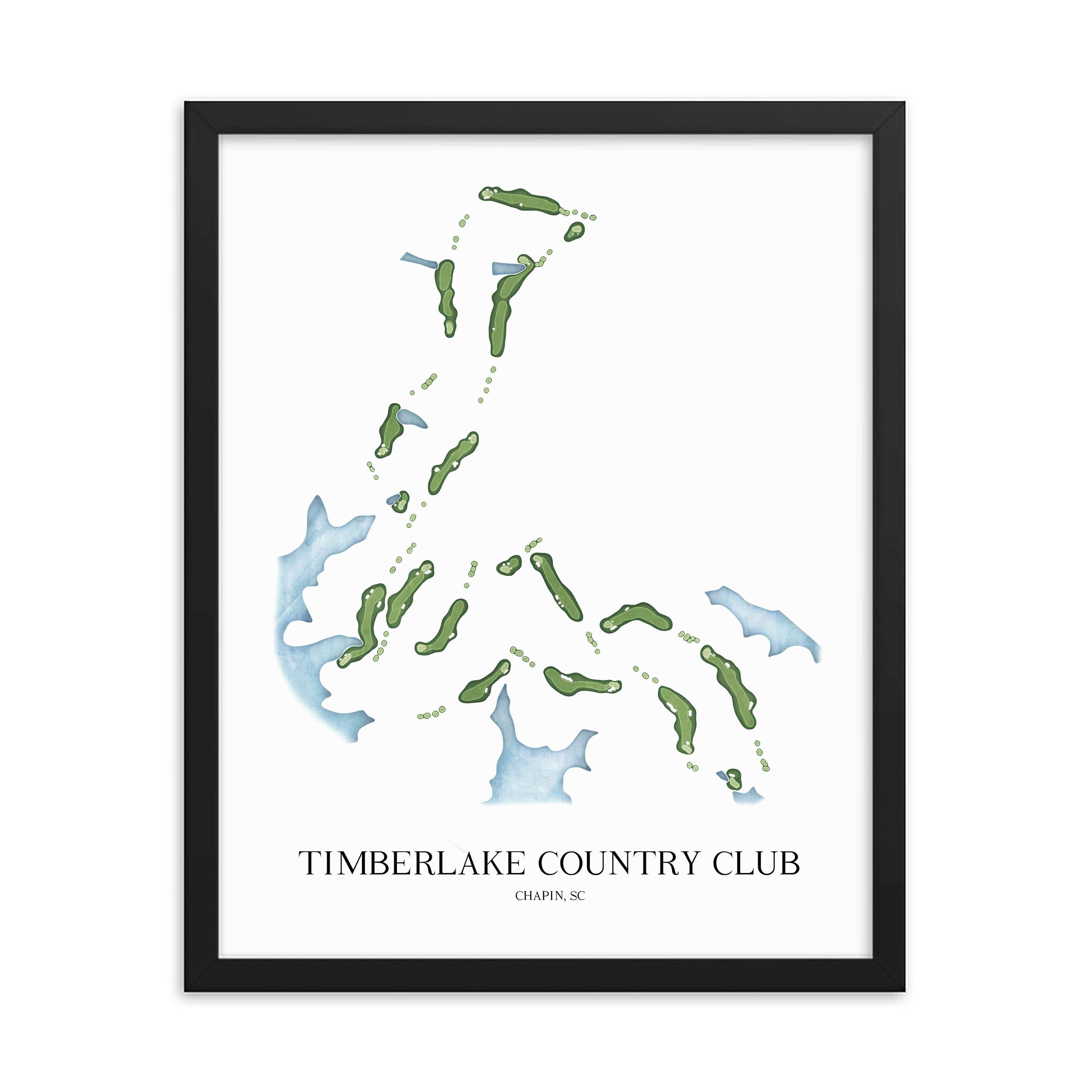 The 19th Hole Golf Shop - Golf Course Prints - Timberlake Country Club Golf Course Map Golf Map