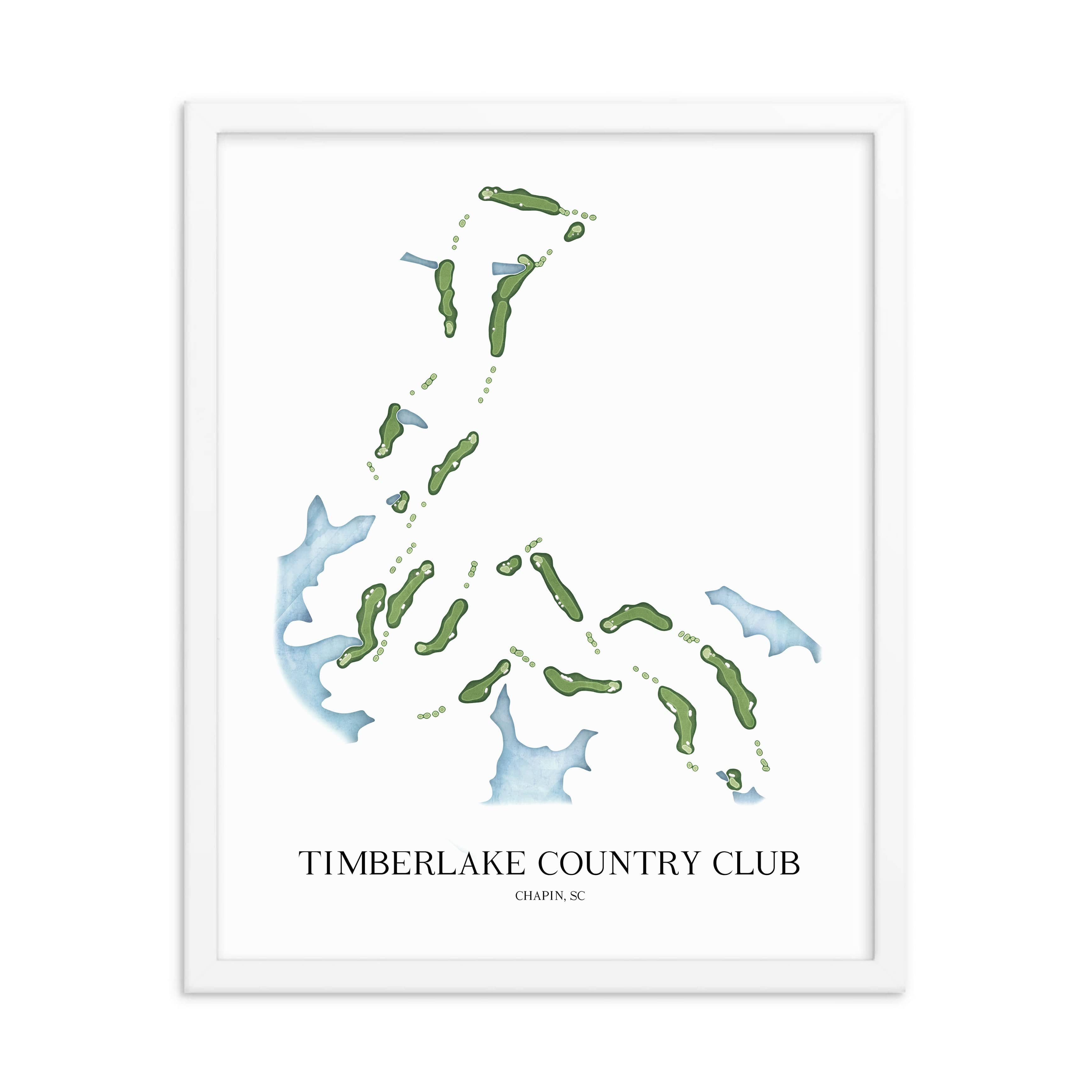 The 19th Hole Golf Shop - Golf Course Prints - Timberlake Country Club Golf Course Map Golf Map