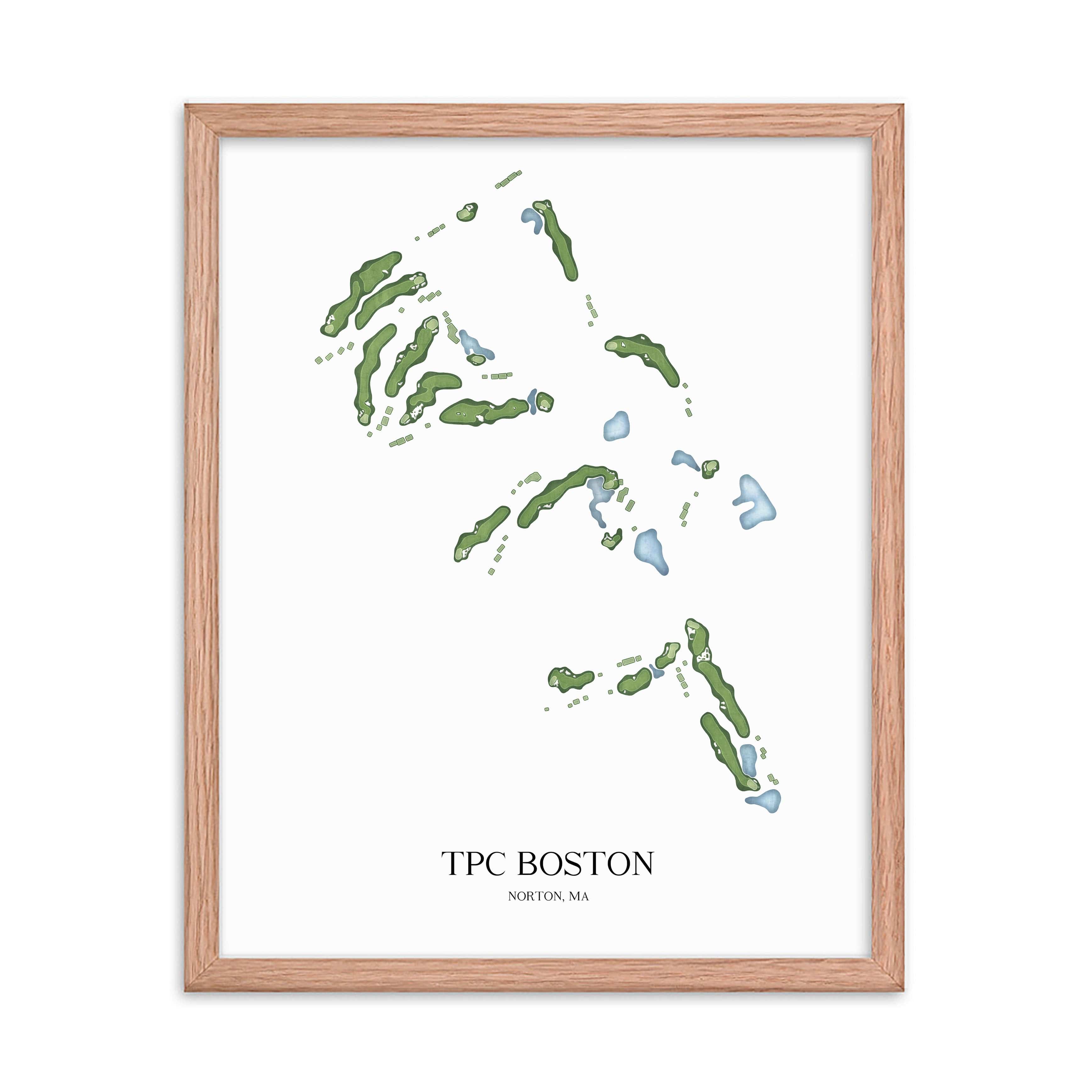 The 19th Hole Golf Shop - Golf Course Prints - TPC Boston Golf Course Map Golf Map