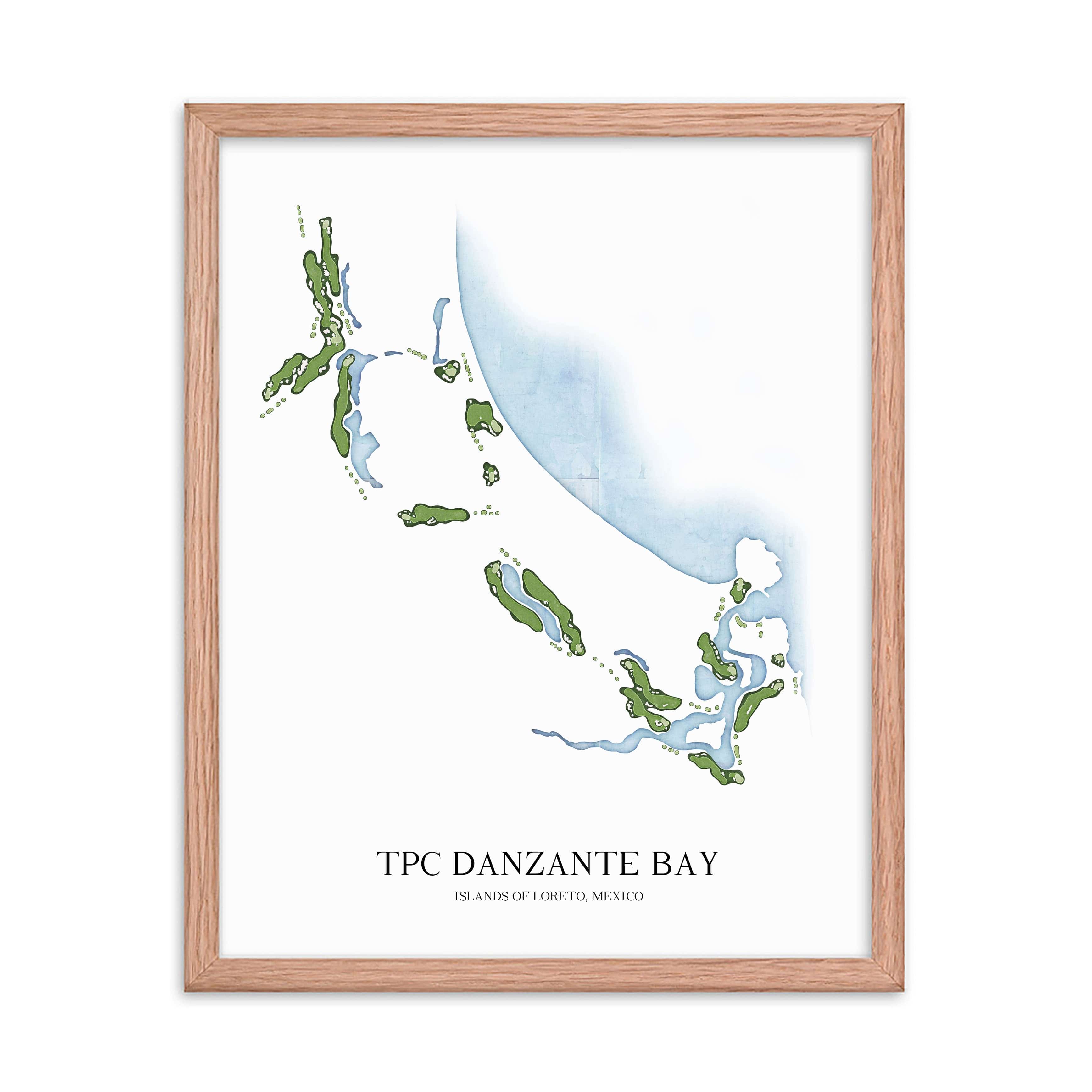 The 19th Hole Golf Shop - Golf Course Prints - TPC Danzante Bay Golf Course Map Golf Map