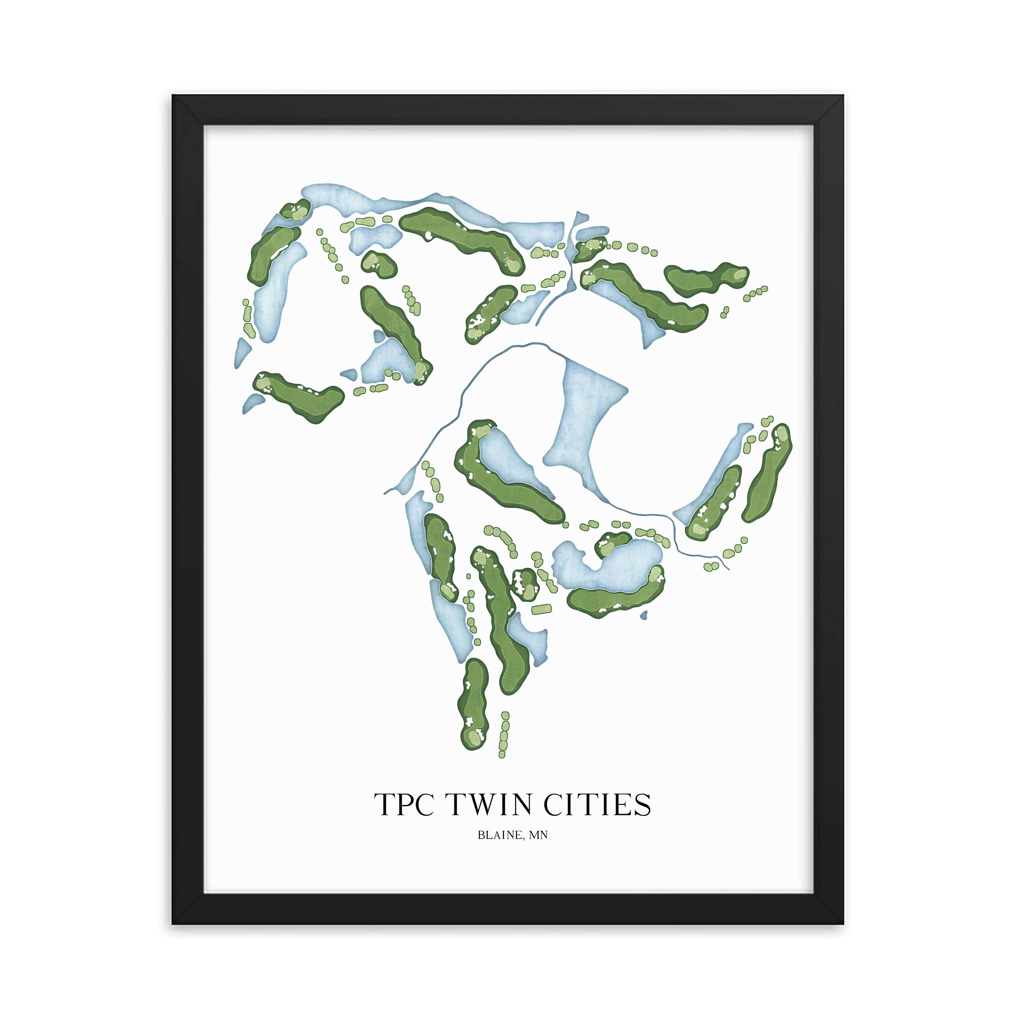 The 19th Hole Golf Shop - Golf Course Prints - TPC Twin Cities Golf Course Map Golf Map