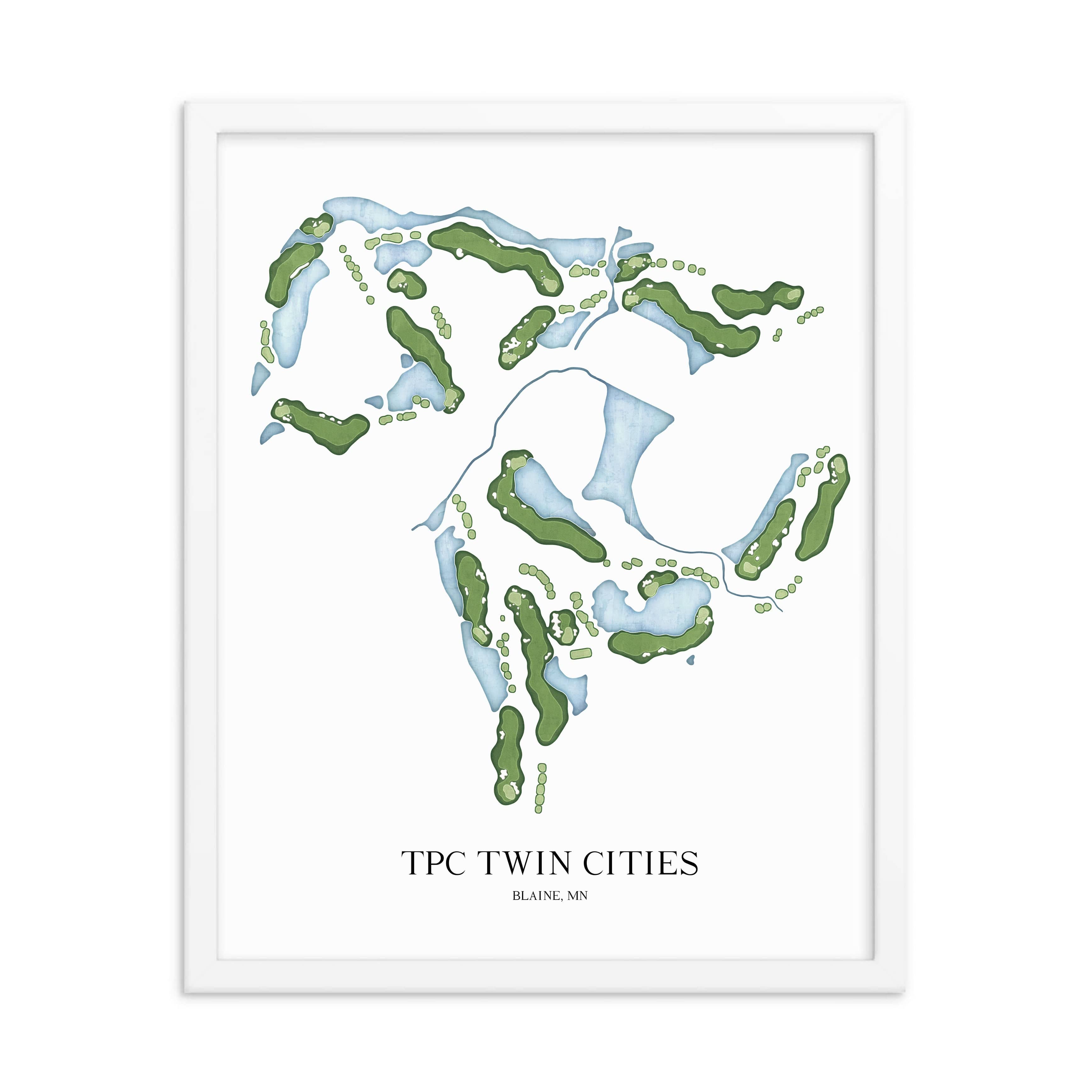 The 19th Hole Golf Shop - Golf Course Prints - TPC Twin Cities Golf Course Map Golf Map