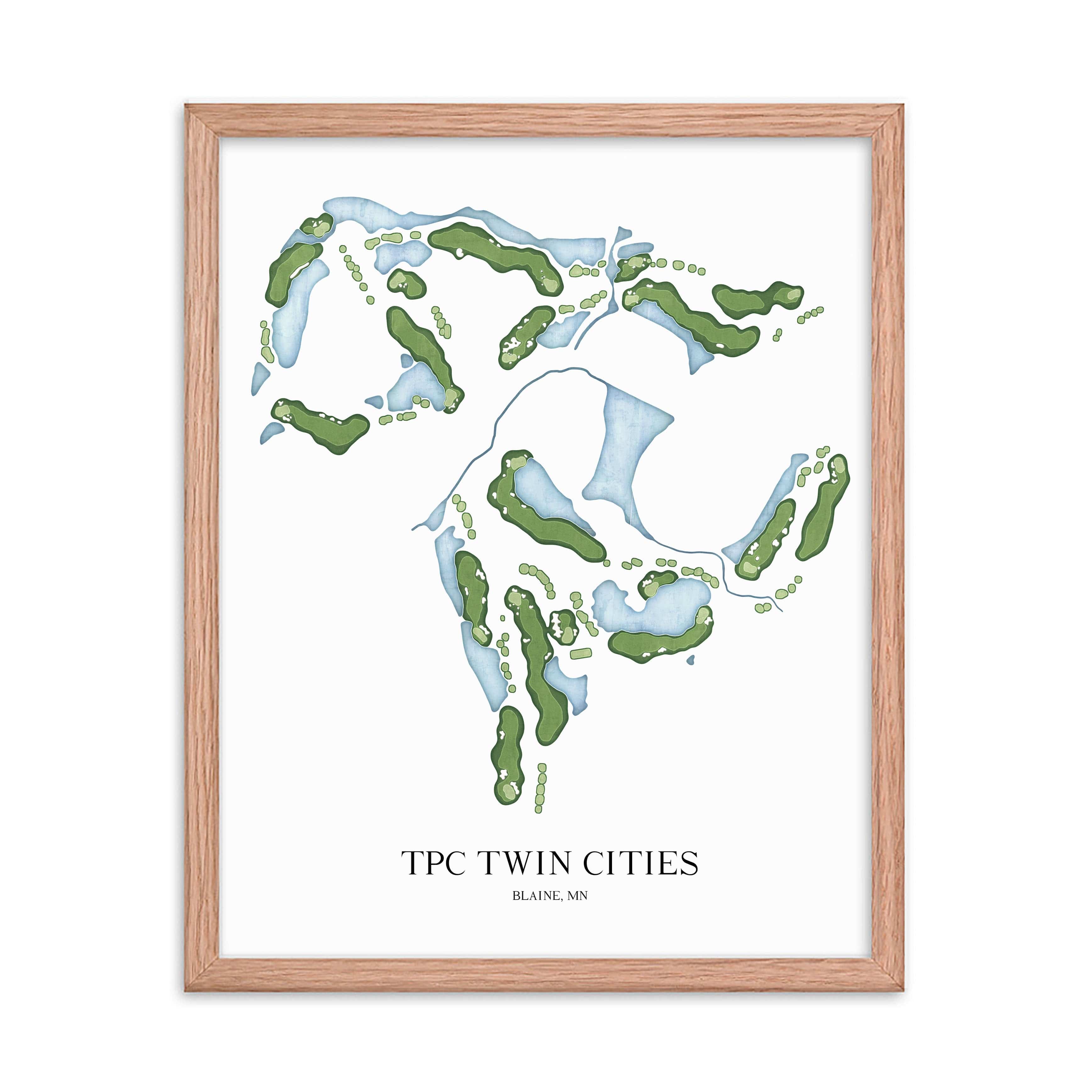 The 19th Hole Golf Shop - Golf Course Prints - TPC Twin Cities Golf Course Map Golf Map