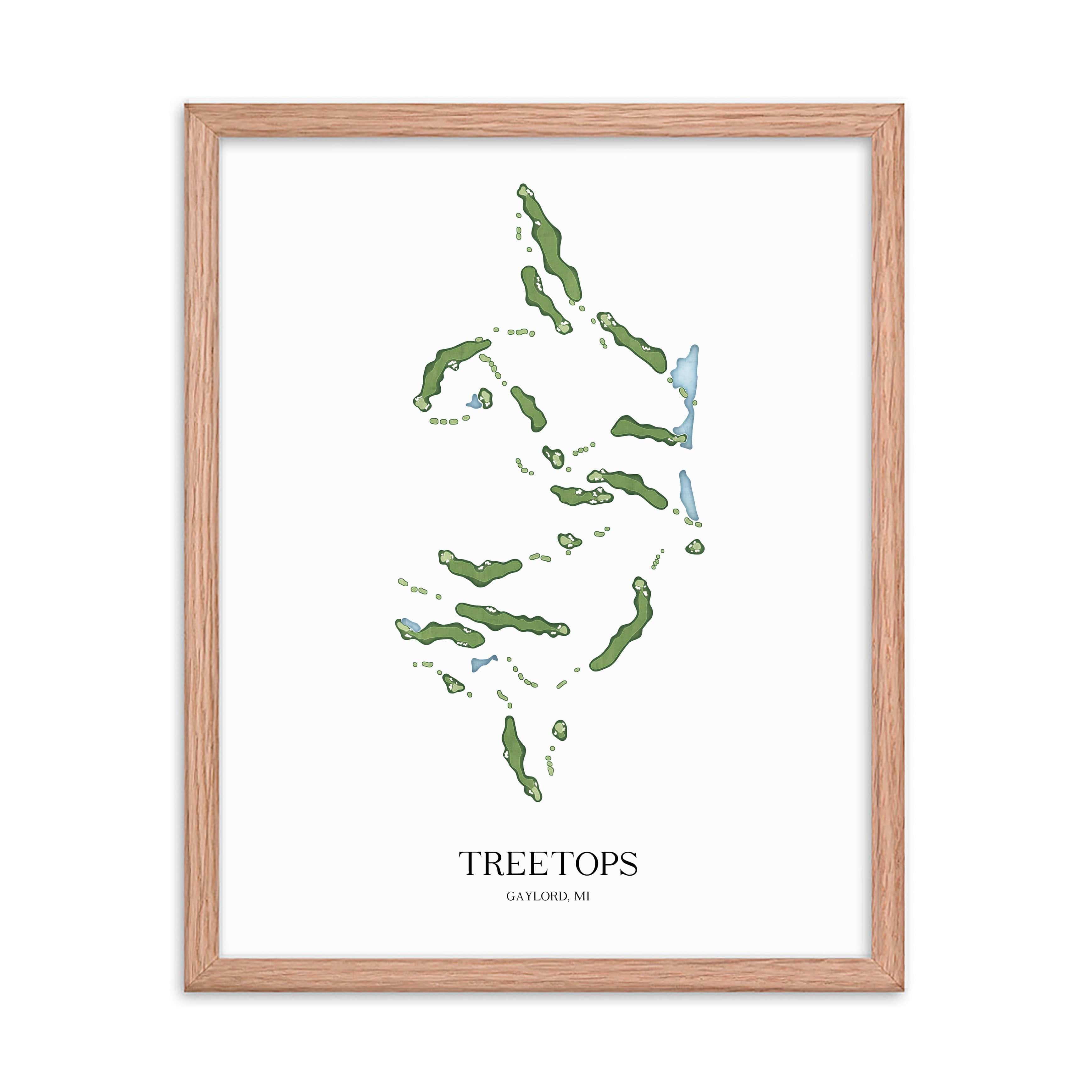 The 19th Hole Golf Shop - Golf Course Prints - Treetops Golf Course Map Golf Map
