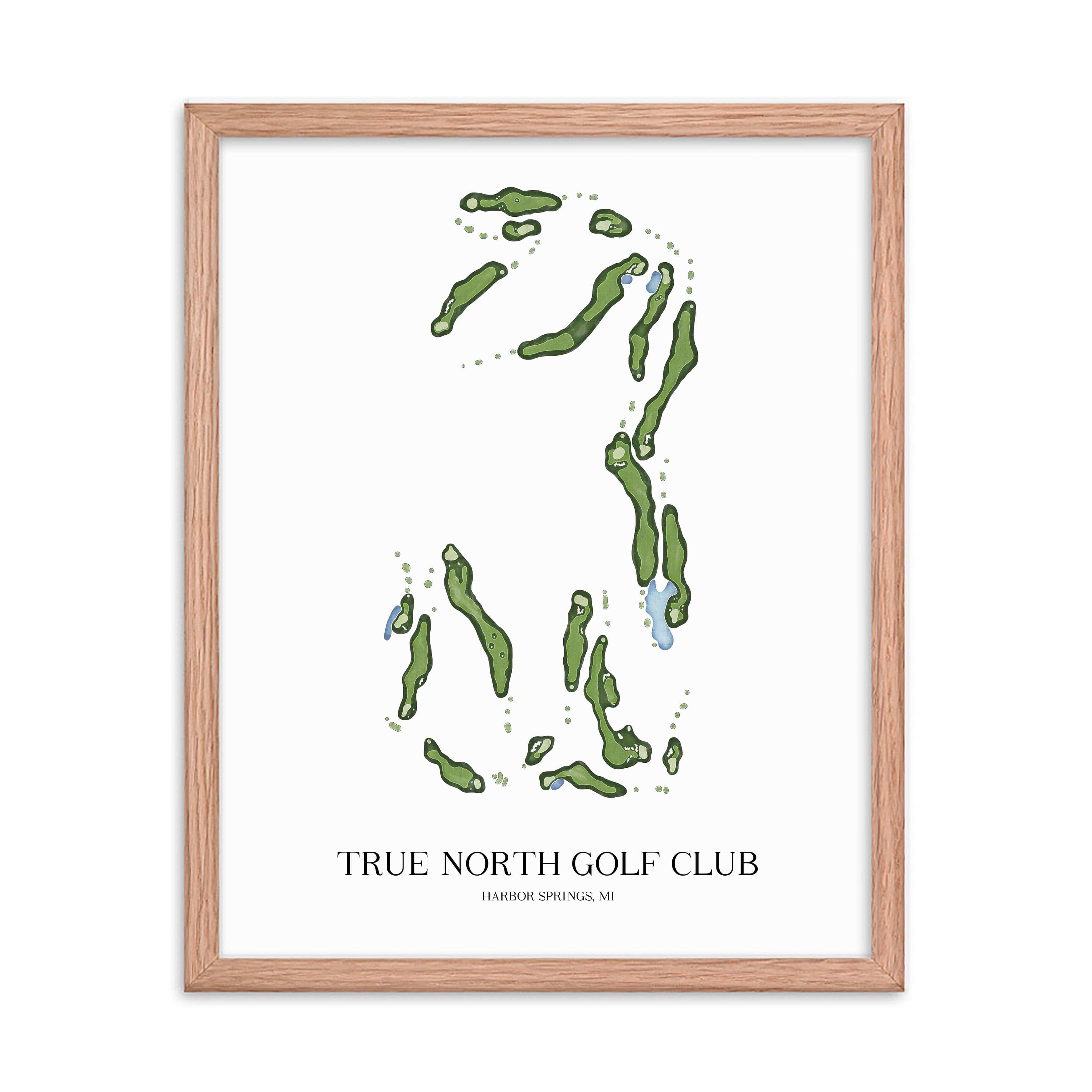 The 19th Hole Golf Shop - Golf Course Prints - True North Golf Club Golf Course Map Golf Map