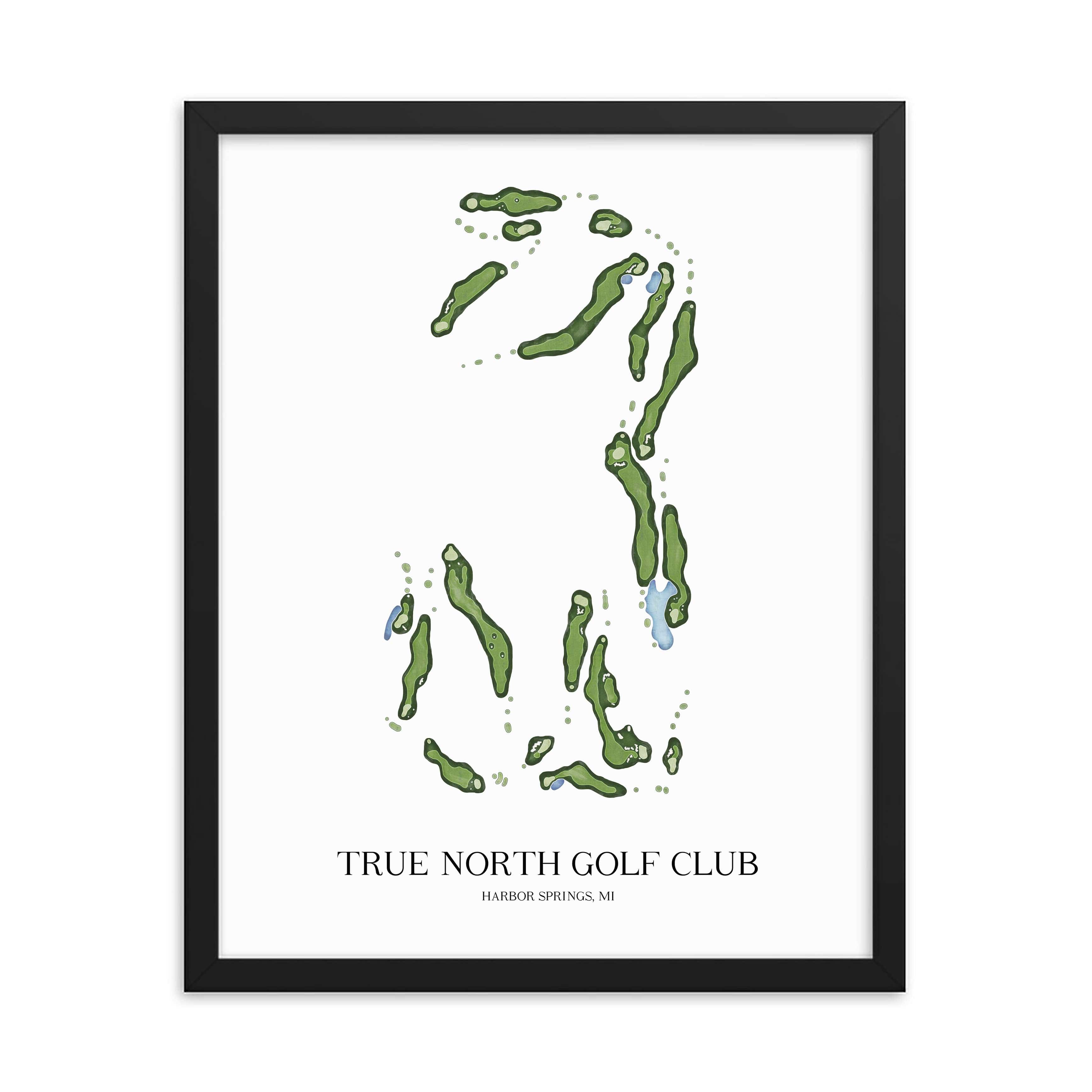 The 19th Hole Golf Shop - Golf Course Prints - True North Golf Club Golf Course Map Golf Map