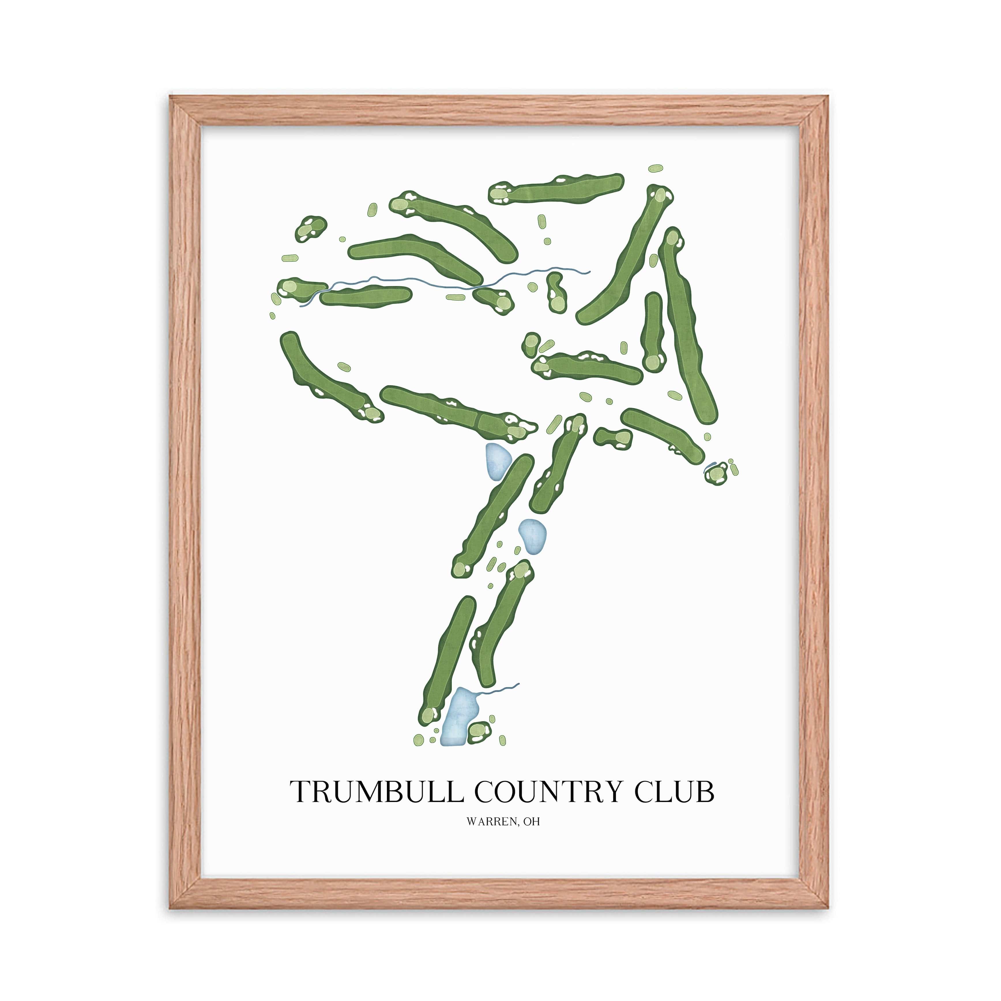 The 19th Hole Golf Shop - Golf Course Prints - Trumbull Country Club Golf Course Map Golf Map
