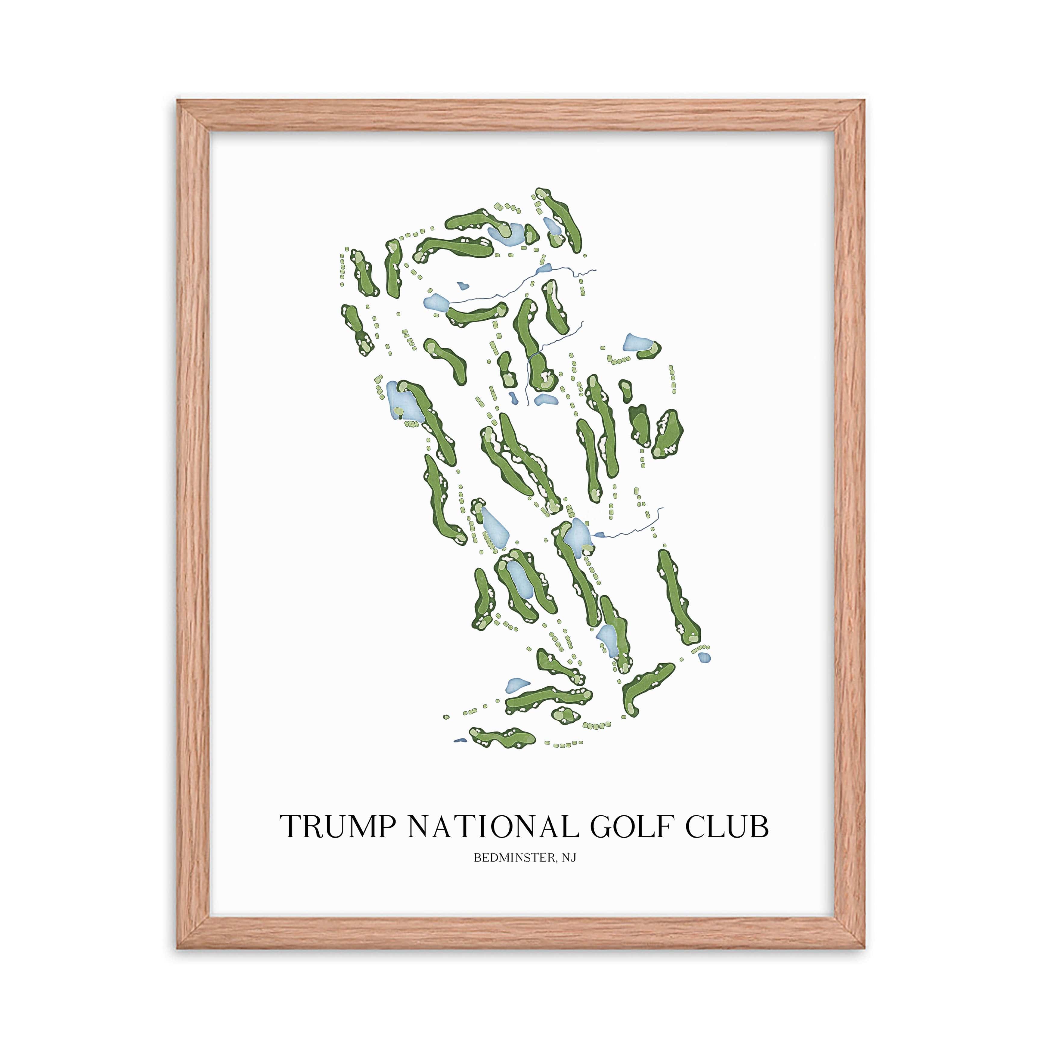 The 19th Hole Golf Shop - Golf Course Prints - Trump National - Bedminster Golf Course Map Golf Map