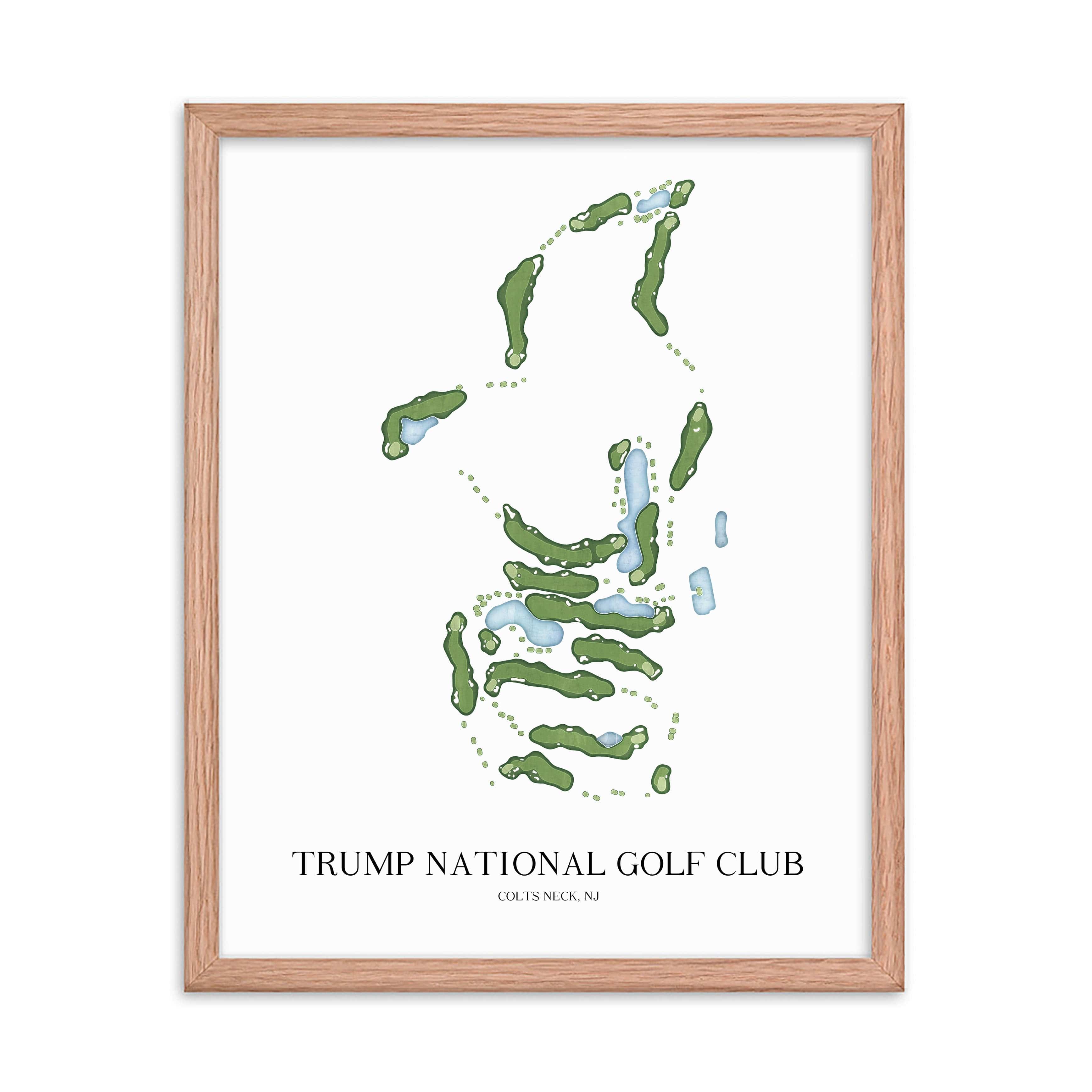 The 19th Hole Golf Shop - Golf Course Prints - Trump National - Colts Neck Golf Course Map Golf Map