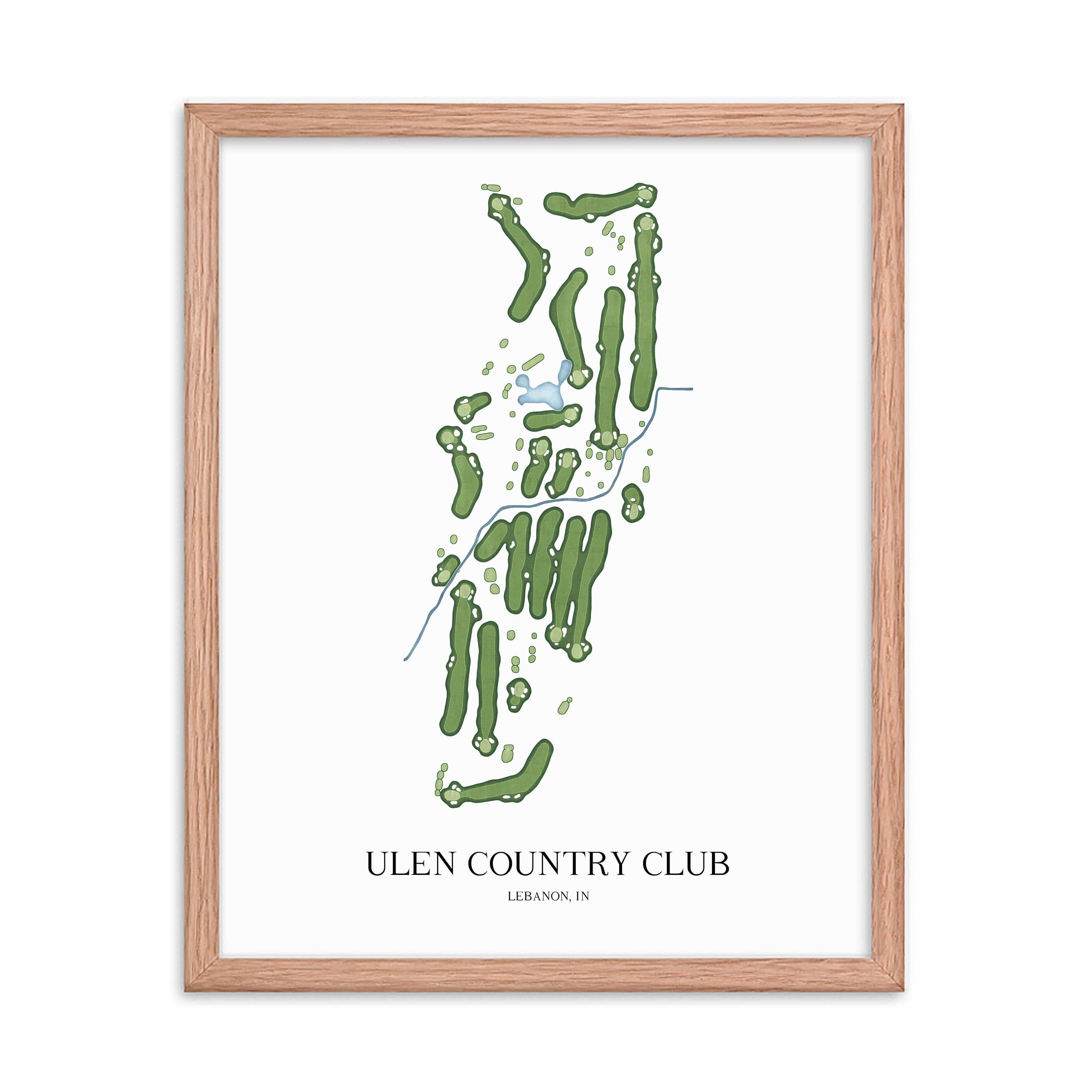 The 19th Hole Golf Shop - Golf Course Prints - Ulen Country Club Golf Course Map Golf Map