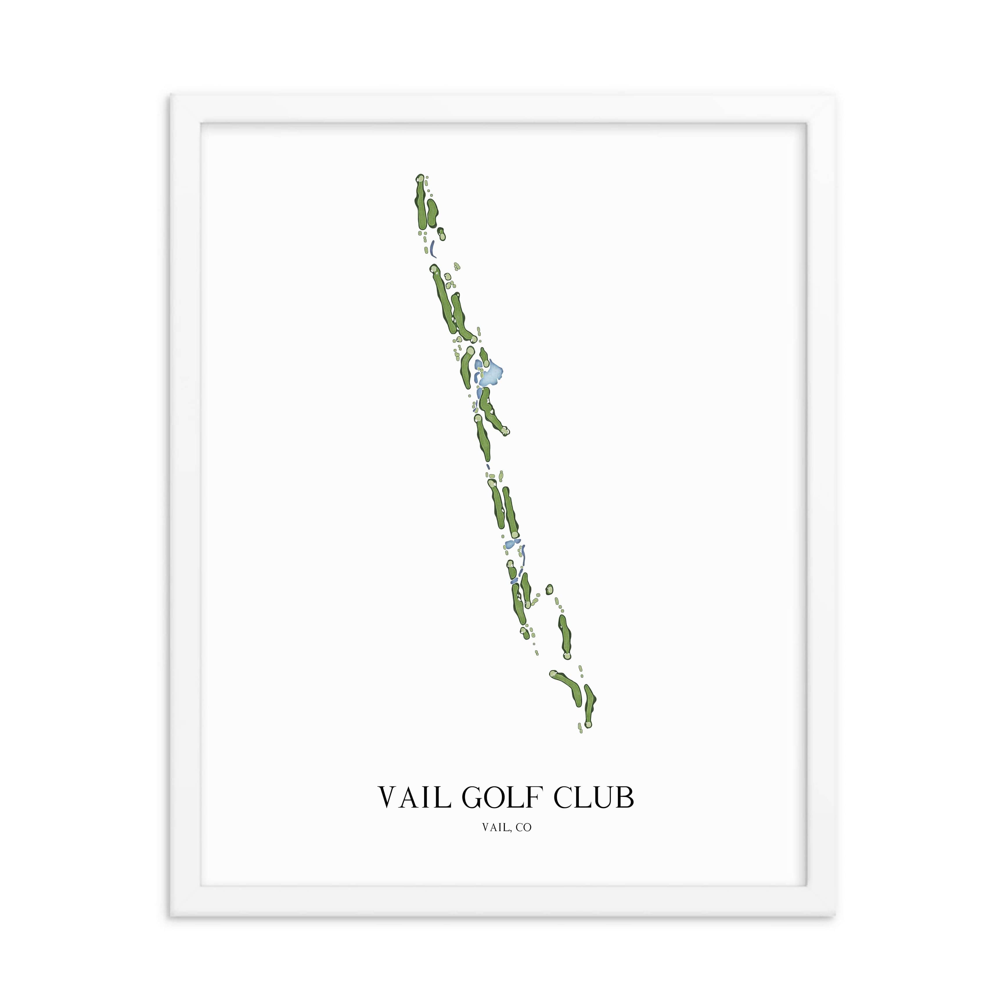 The 19th Hole Golf Shop - Golf Course Prints - Vail Golf Club Golf Course Map Golf Map