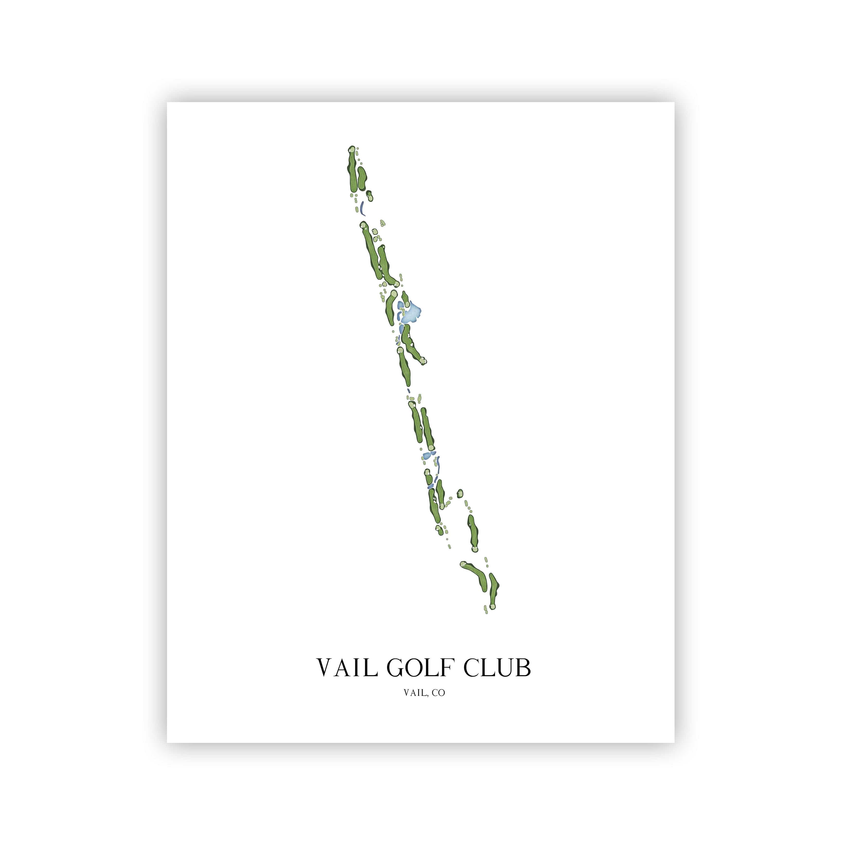 The 19th Hole Golf Shop - Golf Course Prints - Vail Golf Club Golf Course Map Golf Map